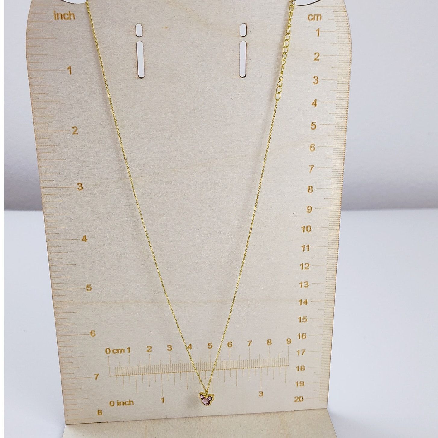 Disney Disney Mickey Mouse Necklace Light Purple Rhinestone Gold Size ONE SIZE - 6 Thumbnail