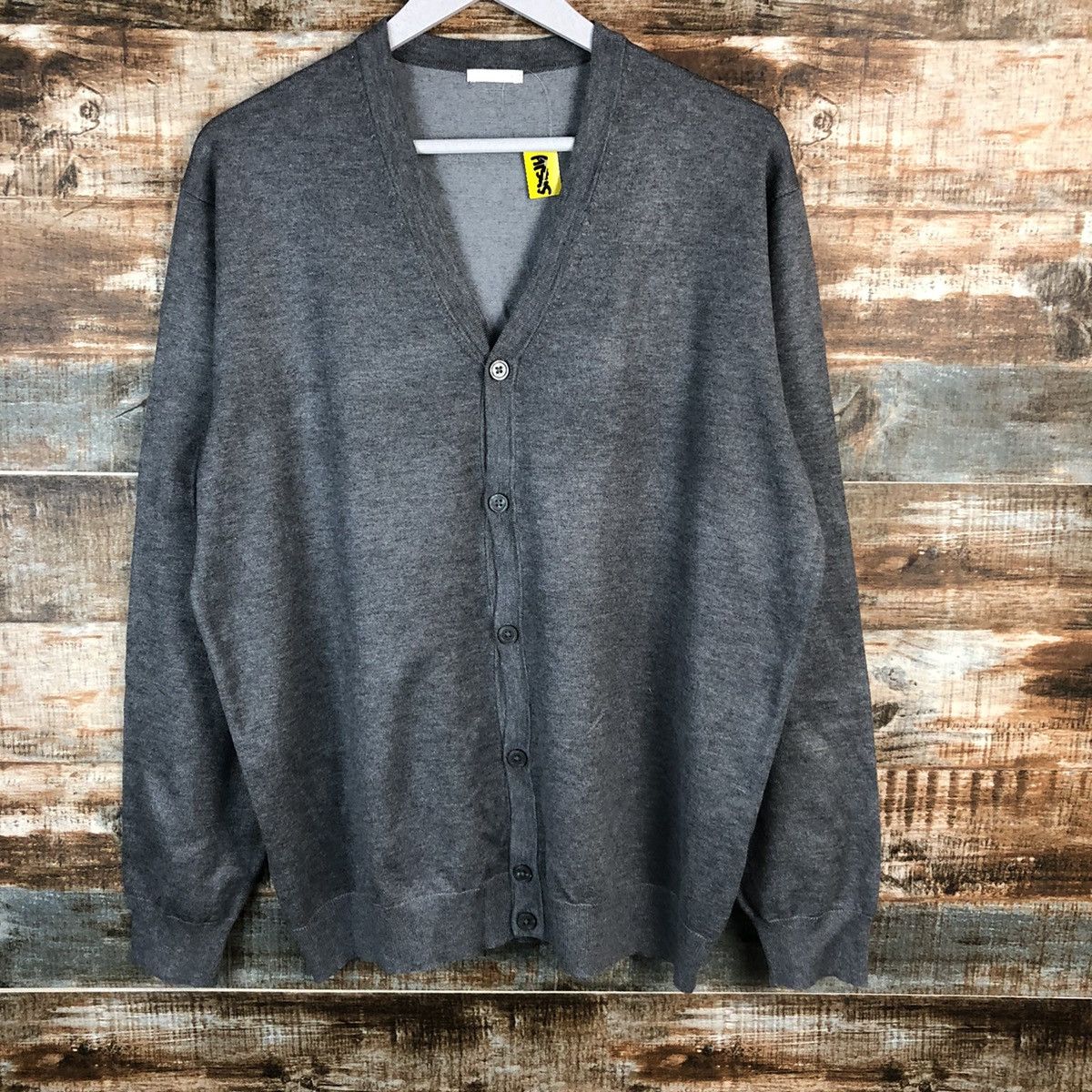 GU GU Grey Cardigan Knitwear #A1545 Size US XL / EU 56 / 4 - 3 Thumbnail