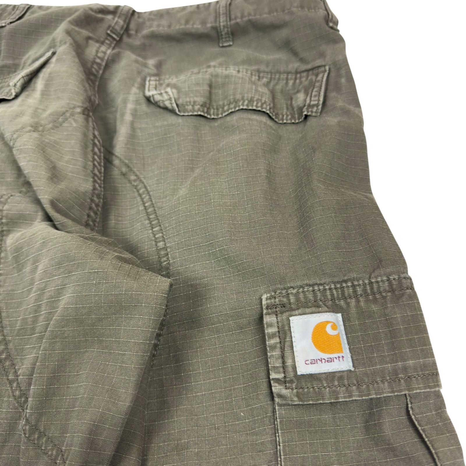 Carhartt Carhartt Mens Olive Green Straight Regular Cargo Pants 32x30 Size US 32 / EU 48 - 3 Thumbnail