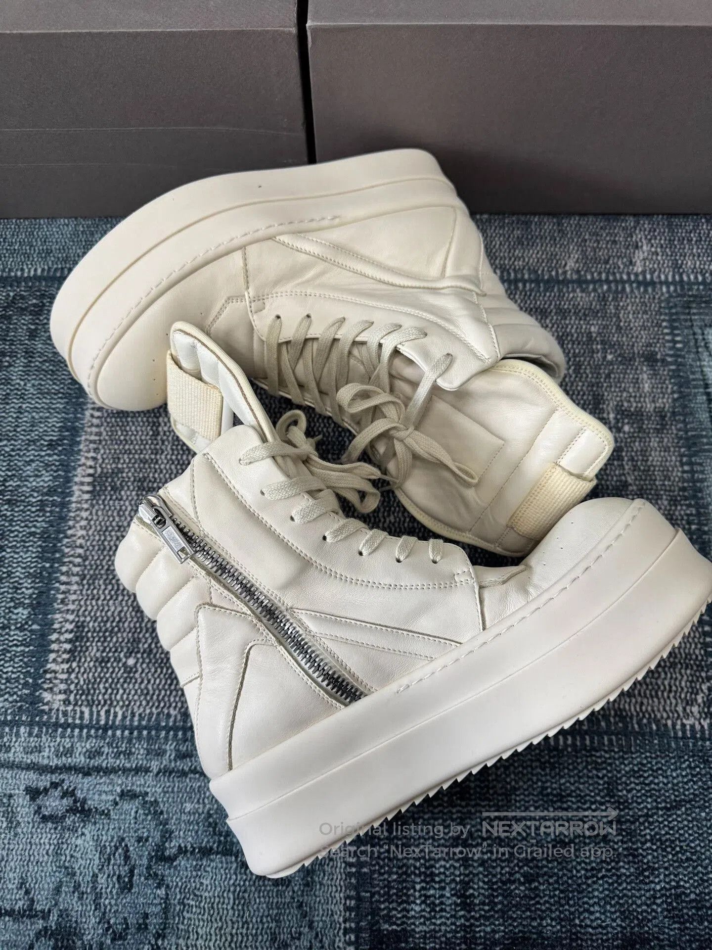 Rick Owens rick owens white low wedge sneakers size 39. Size US 7 / EU 40 - 3 Thumbnail