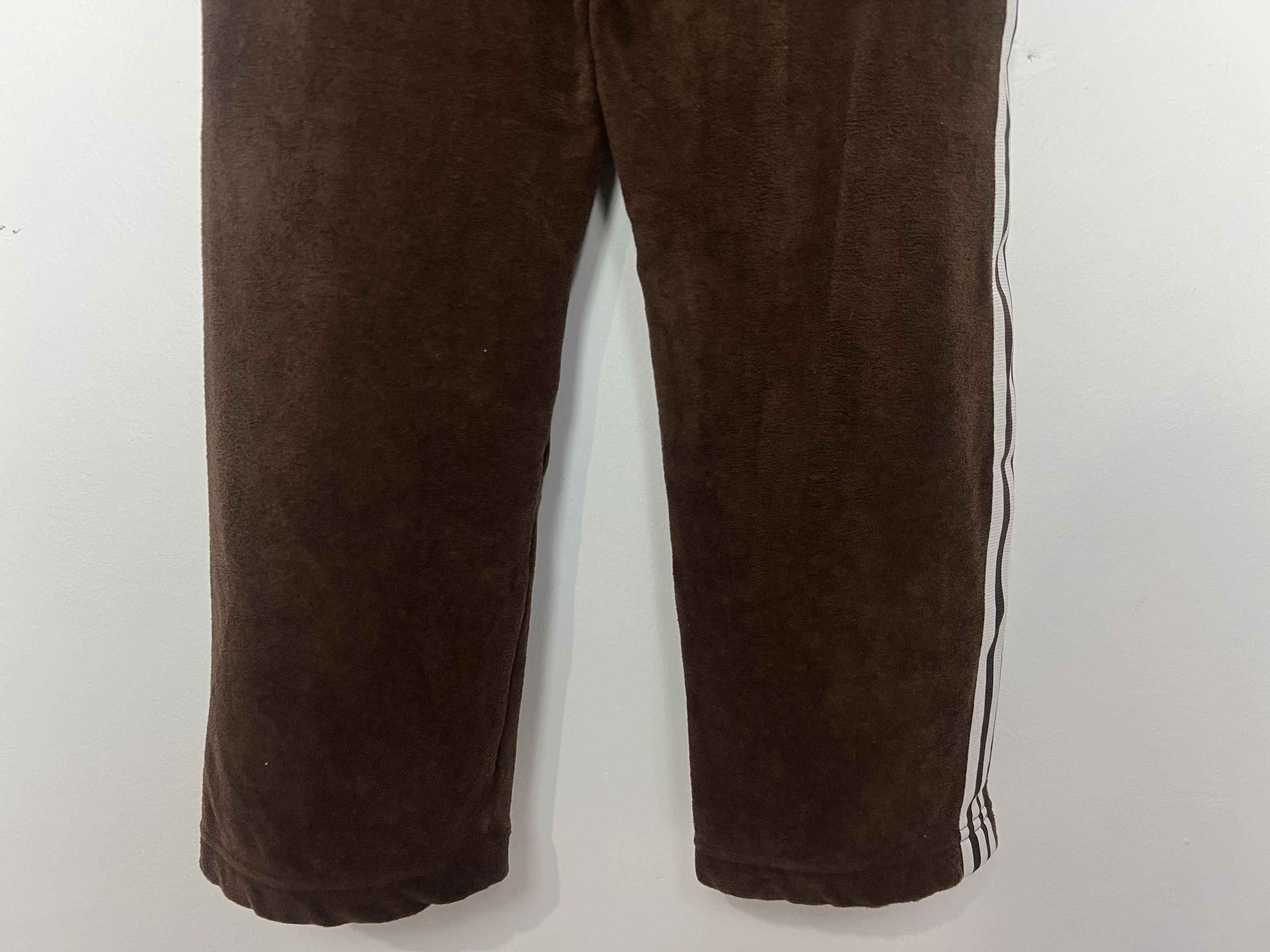 Adidas Vintage Adidas Brown Velour Striped Japan Made Track Pant Size US 29 - 7 Thumbnail