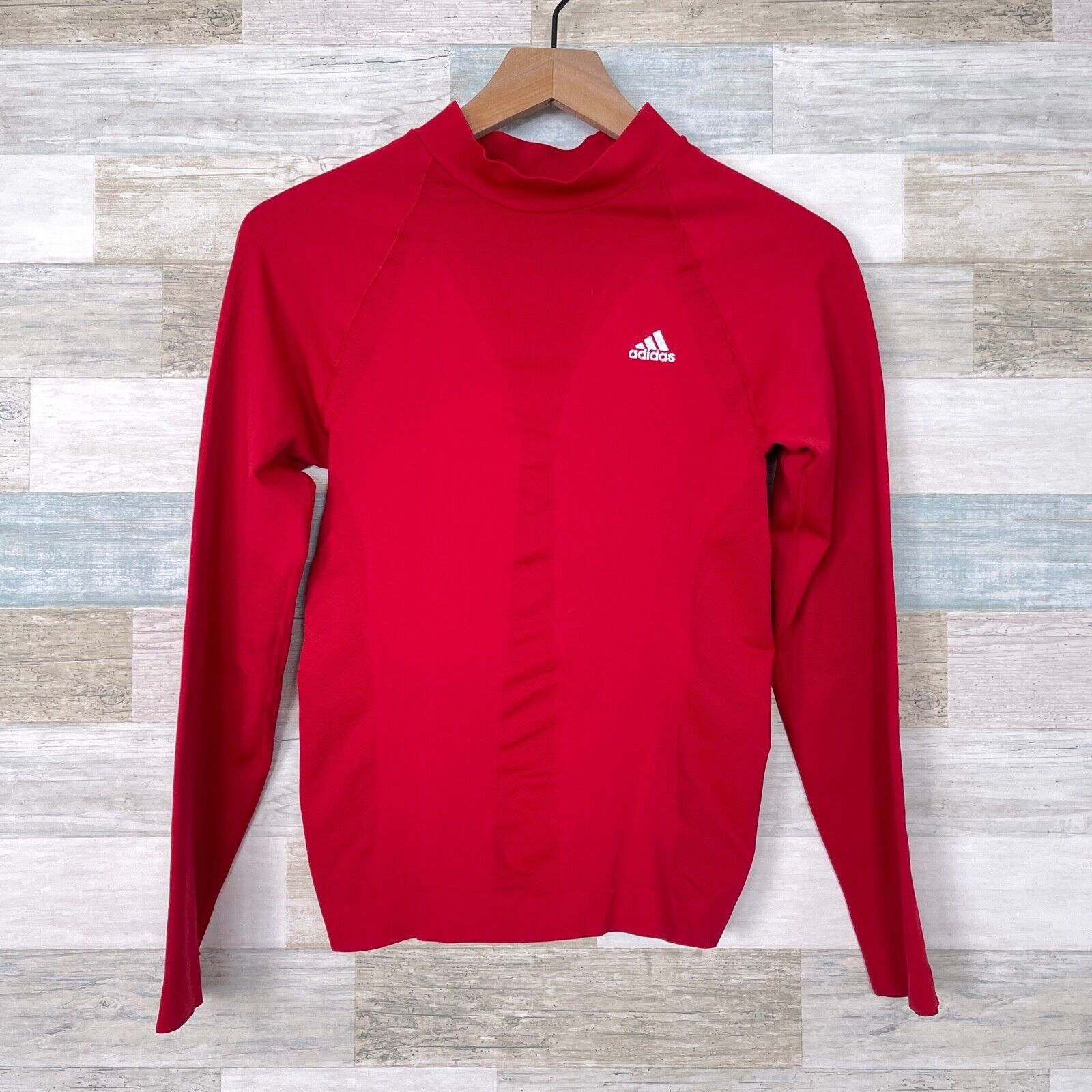 Adidas Adidas Mock Neck Top Compression Red ClimaCool Womens M Size M / US 6-8 / IT 42-44 - 1 Thumbnail