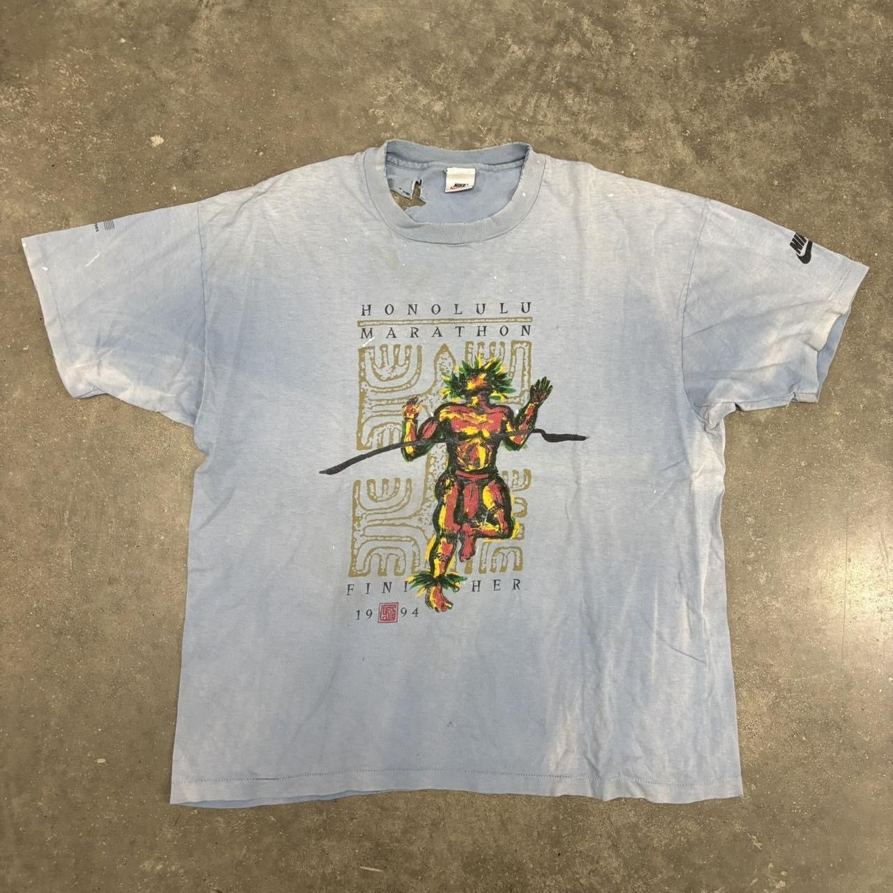 Nike Vintage 90s Nike Honolulu Marathon faded distressed tee XL Size US XL / EU 56 / 4 - 1 Thumbnail