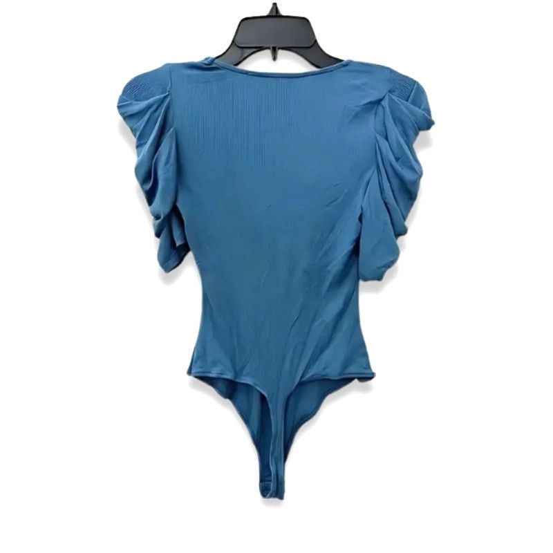 Free People Free People Bodysuit Short Sleeves Ruffled Blue Women's XS Size XS / US 0-2 / IT 36-38 - 5 Thumbnail