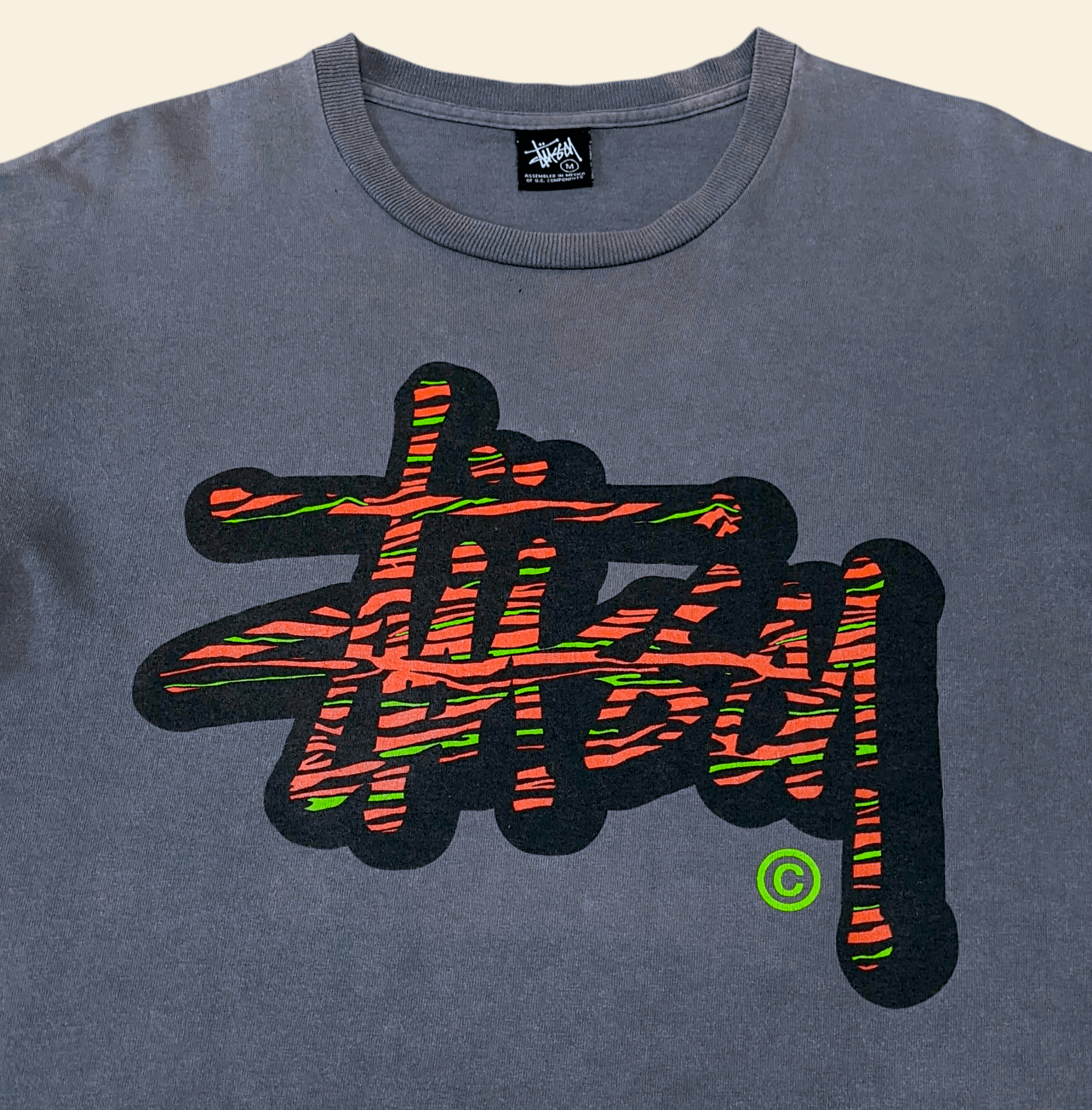 Stussy × Vintage Vintage Stussy Big Logo Signature T shirt Size US M / EU 48-50 / 2 - 1 Thumbnail