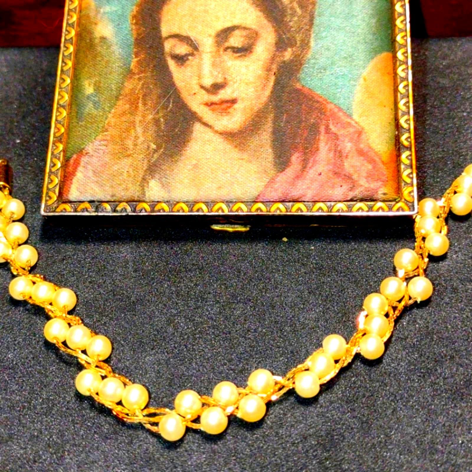 Vintage Napier 7.5 in pearl and gold Bracelet Size ONE SIZE - 2 Thumbnail
