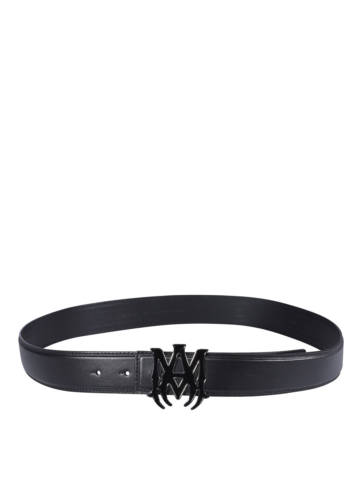 Amiri oc11z0325 Size: 70 / Logo Plaque Belt in Black Size 28 - 2 Thumbnail