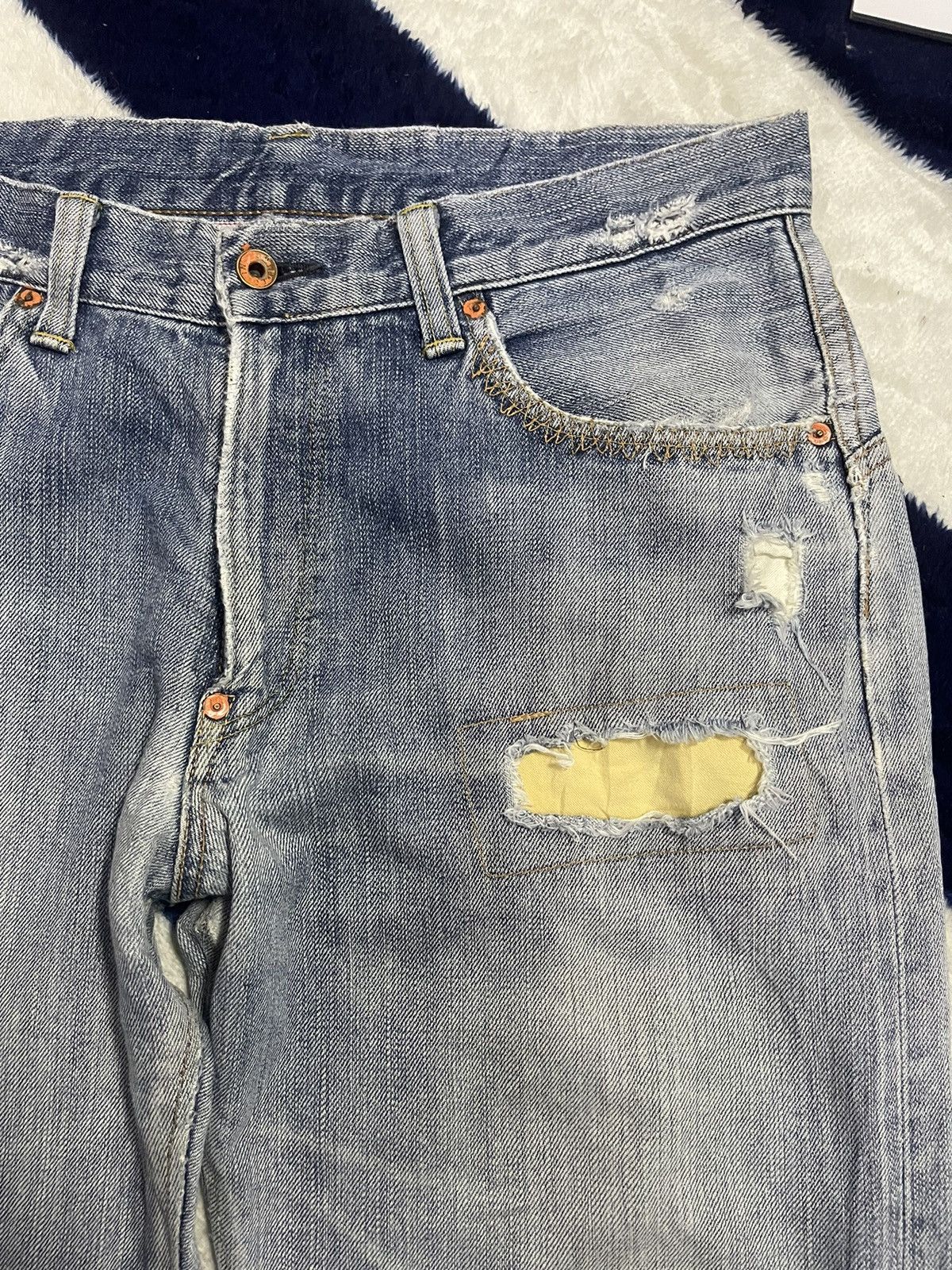 Edwin × Japanese Brand Edwin Selvedge Distressed Jeans (14) Size US 36 / EU 52 - 14 Thumbnail
