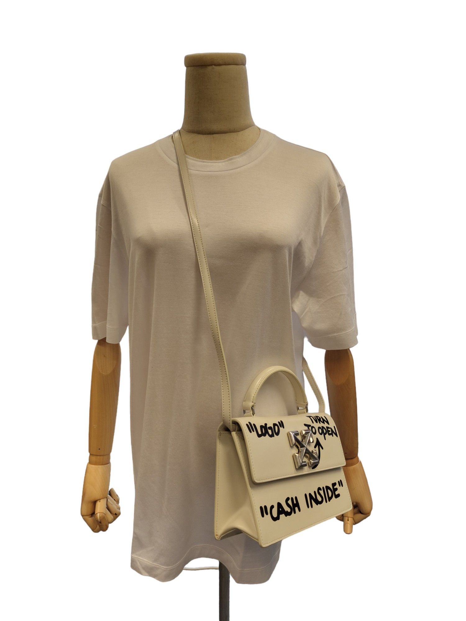 Off-White White Jitney 1.4 Leather Handbag Size ONE SIZE - 3 Thumbnail