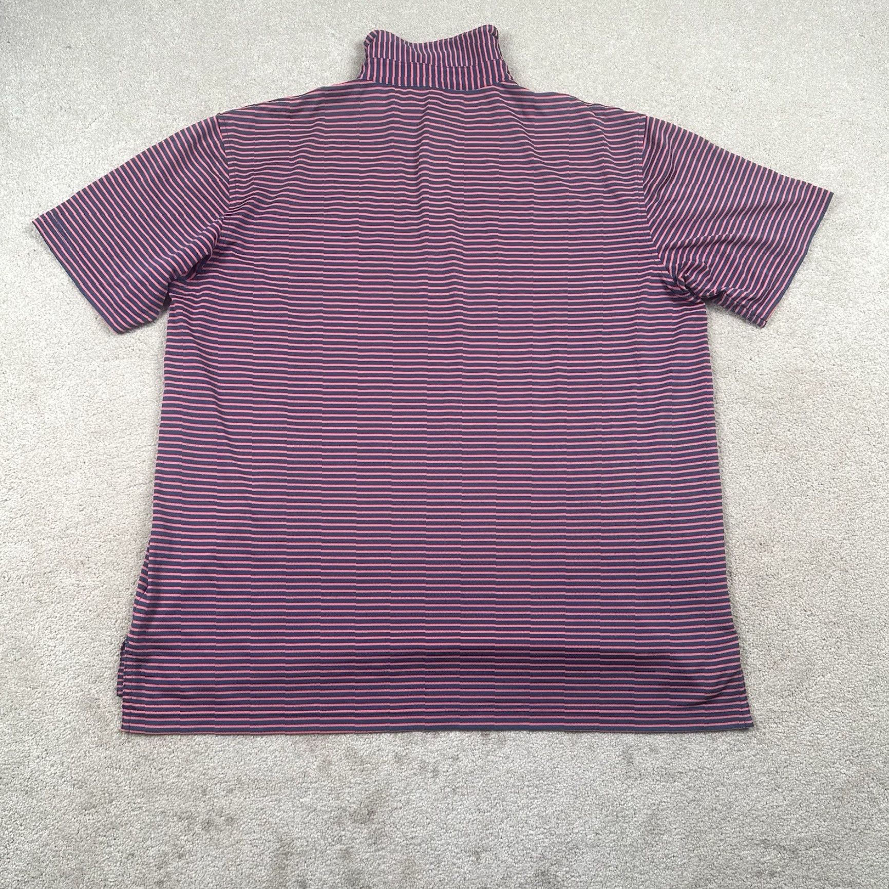 Peter Millar Peter Millar Summer Comfort Polo Shirt Mens Large Pink Striped Polo Shirt Mens Large Pink Striped Size US L / EU 52-54 / 3 - 3 Thumbnail