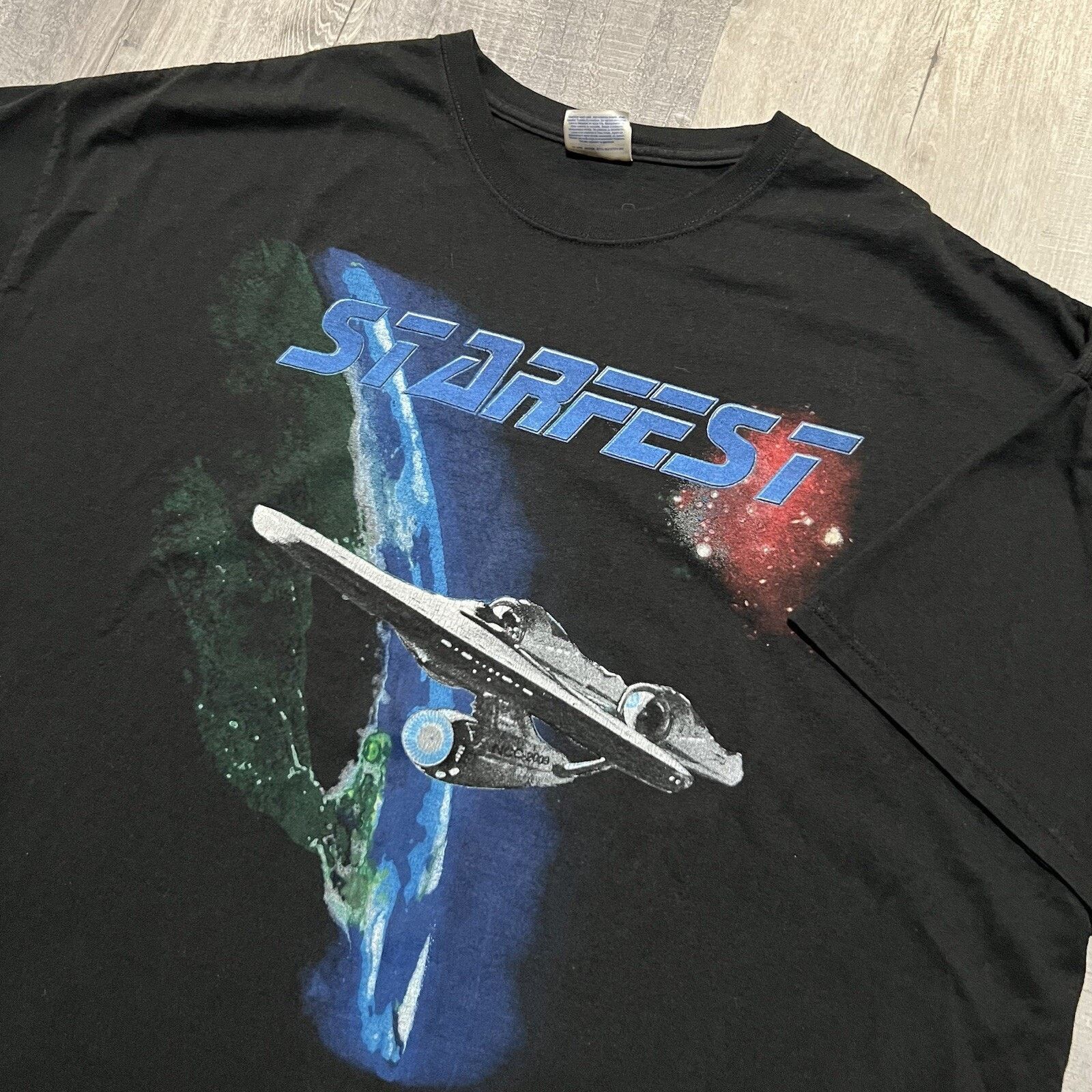 Hanes VTG Star Trek Starfest Sci Fi Space Black Astrology Shirt 2X Size US XXL / EU 58 / 5 - 3 Thumbnail