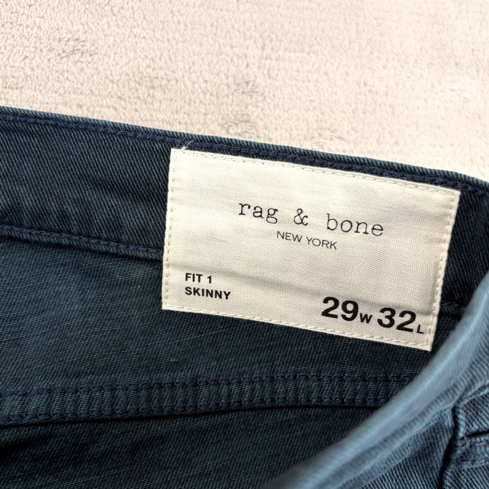 Rag & Bone rag & bone Jeans in Reflecting Pond Men 29x27 NWT Slim Stretch denim 5-Pocket Skinny Mid Rise Adult Regular Size US 29 - 2 Thumbnail