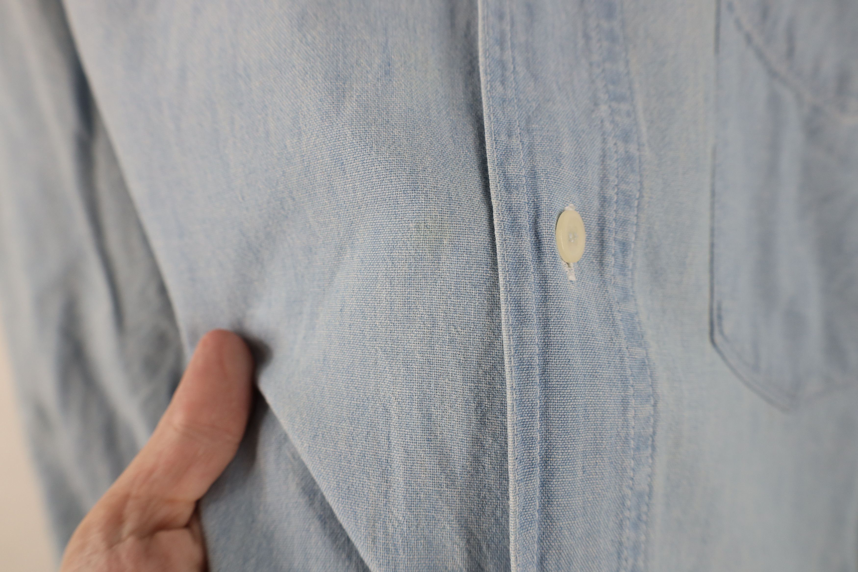 Gap Vintage 90s Gap Denim Jean Collared Button Down Shirt Blue Size US M / EU 48-50 / 2 - 7 Thumbnail