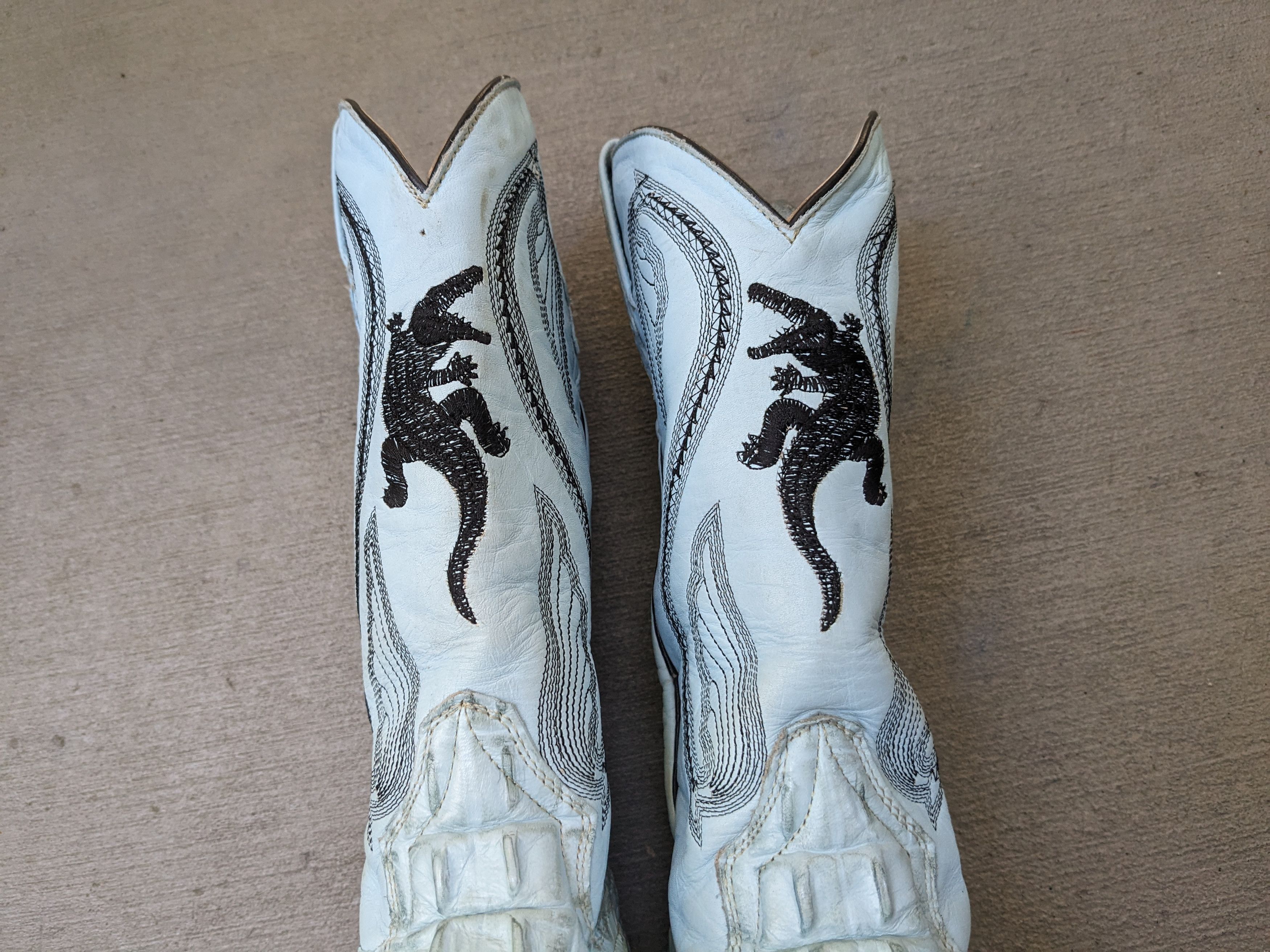 Vintage Crocodile Cowboy Boots Blue 9 Leather Mexico Botas Exotic Size US 9 / EU 42 - 16 Thumbnail