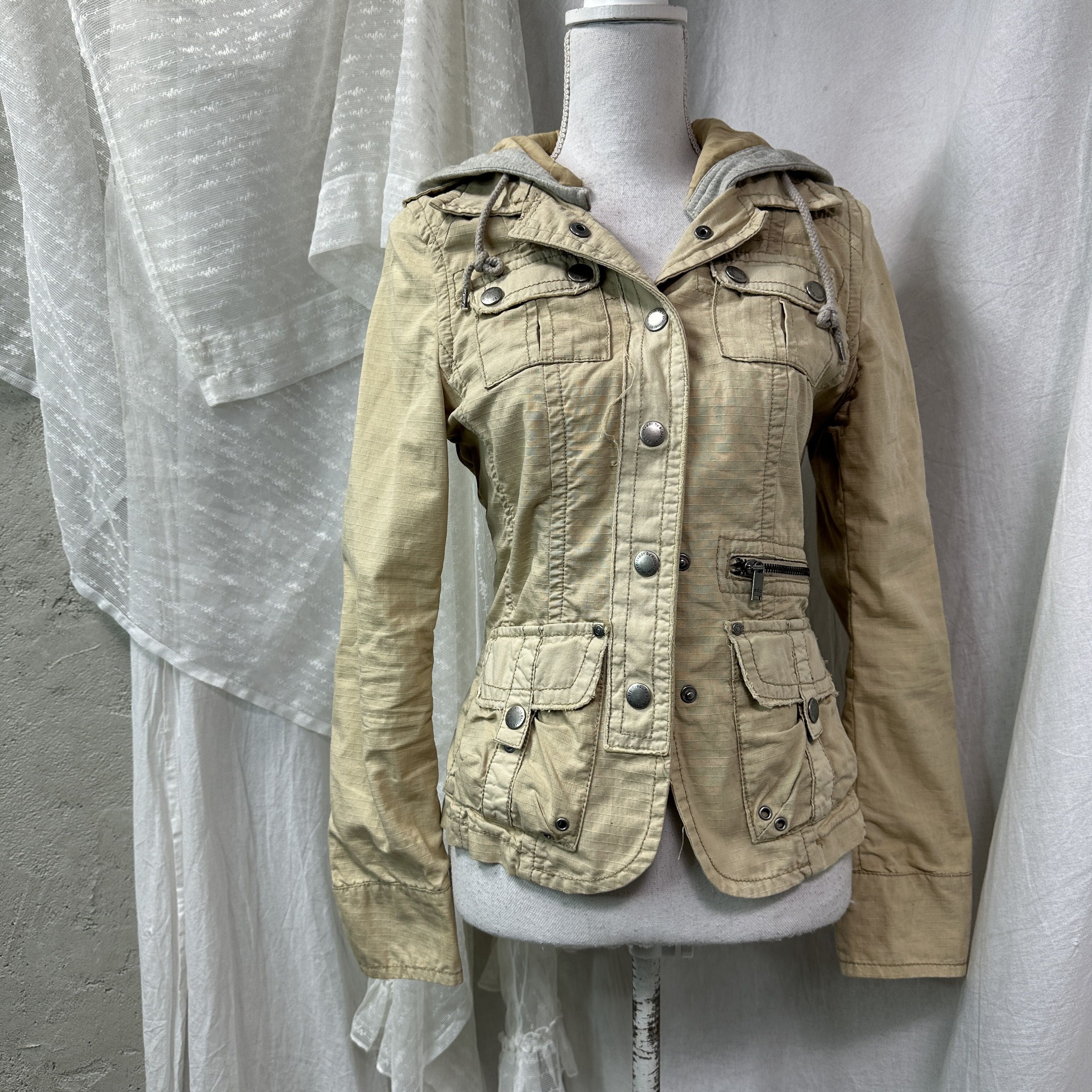 Vintage Vintage Streetwear Gorpcore Cargo Hooded Jacket Y2K Size XS / US 0-2 / IT 36-38 - 3 Thumbnail