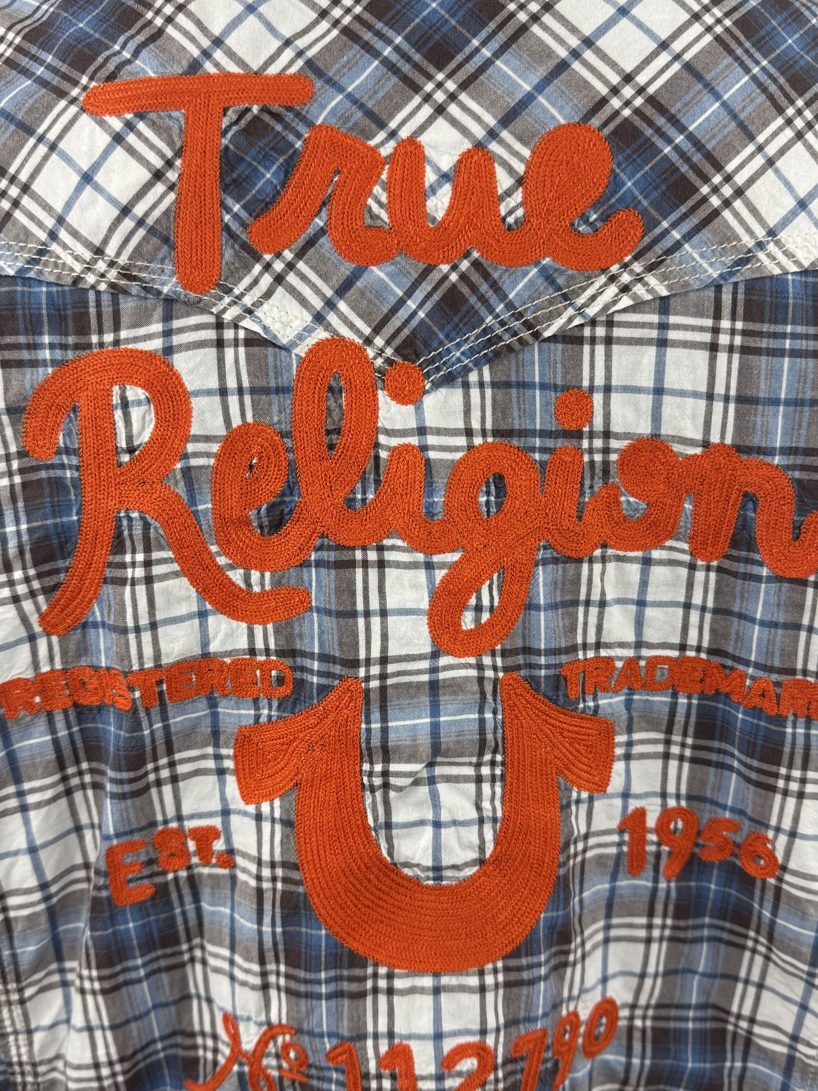 True Religion VTG True Religion Plaid Western Pearl Snap Pt Dune 56 No Cal Size US XXL / EU 58 / 5 - 8 Thumbnail