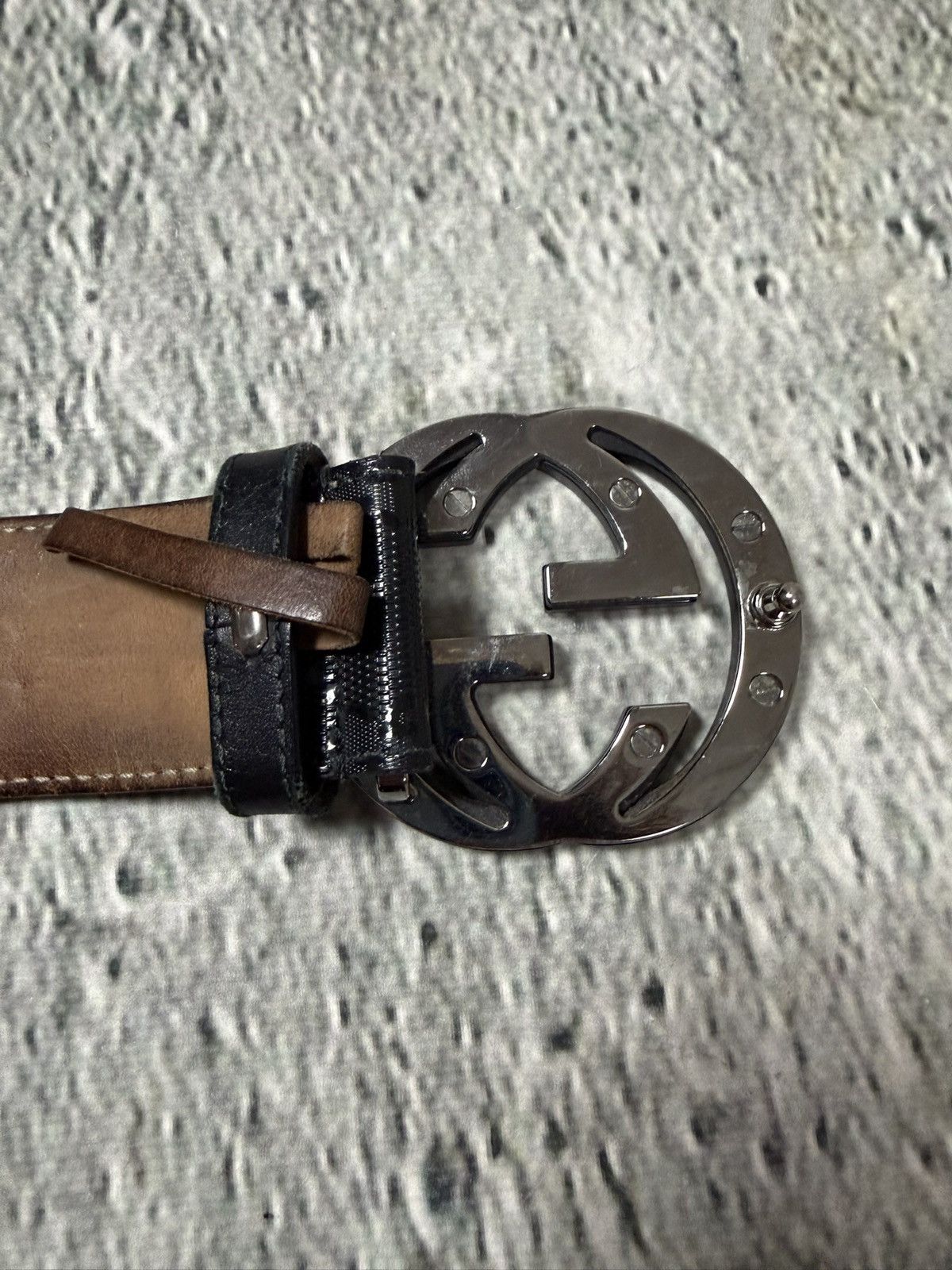 Gucci Gucci belt black big buckle double G monogram Size 32 - 3 Thumbnail