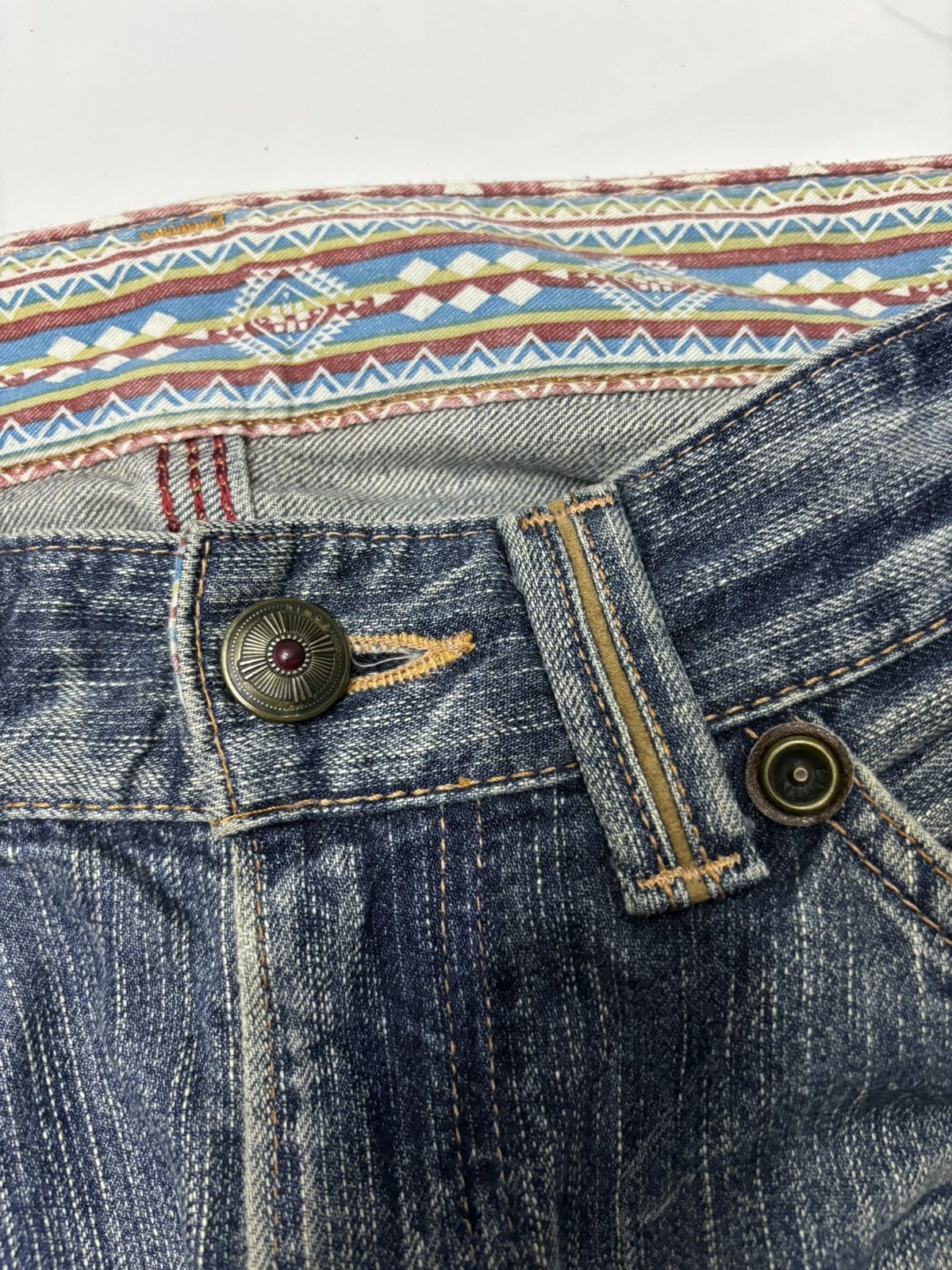 14th Addiction × Edwin × If Six Was Nine Vintage Baggy Edwin XU Distressed Denim Jeans Size US 31 - 10 Thumbnail