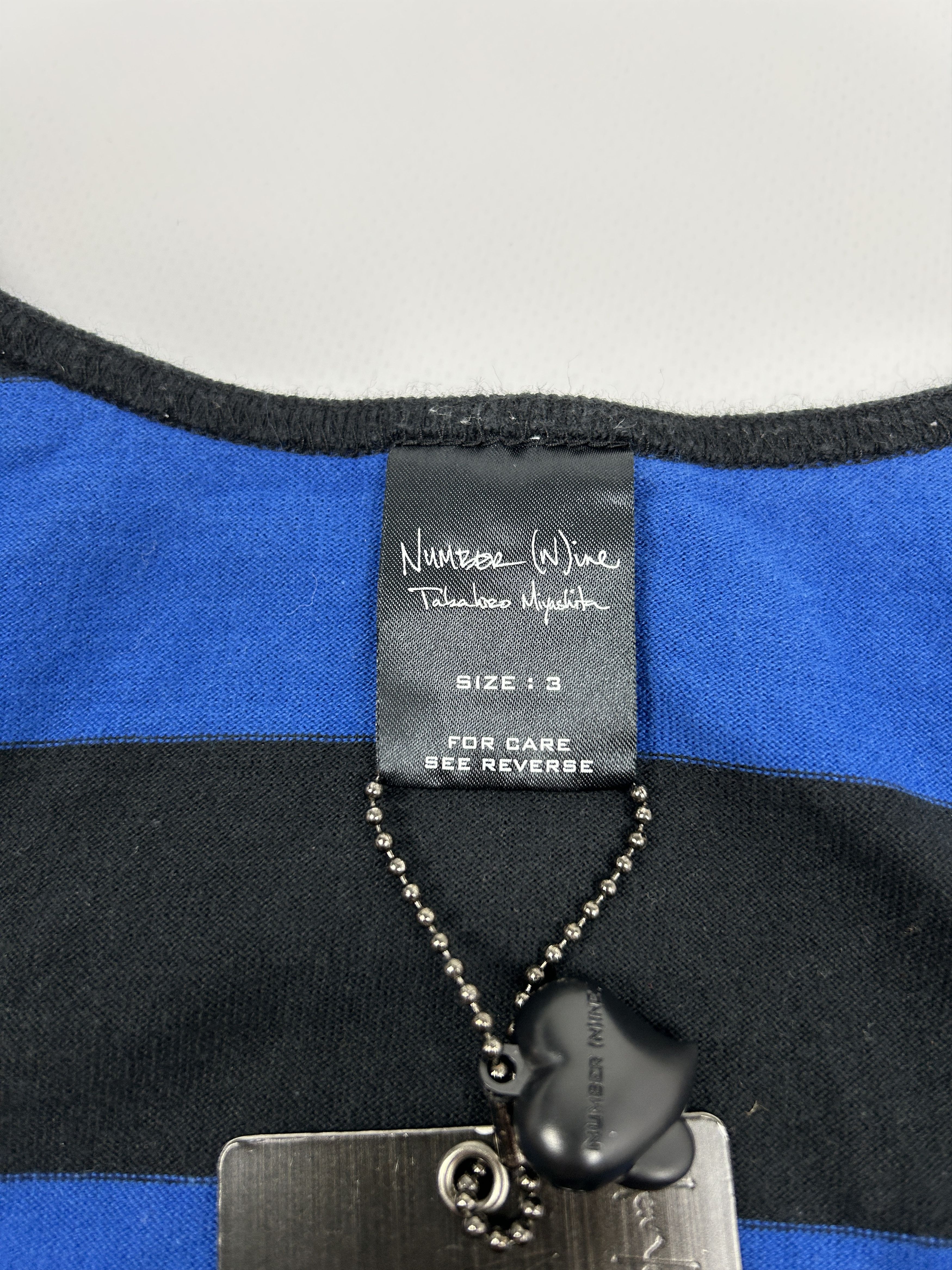 Number (N)ine N(N) SS2003 touch me i'm sick striped tank top Size US L / EU 52-54 / 3 - 11 Thumbnail