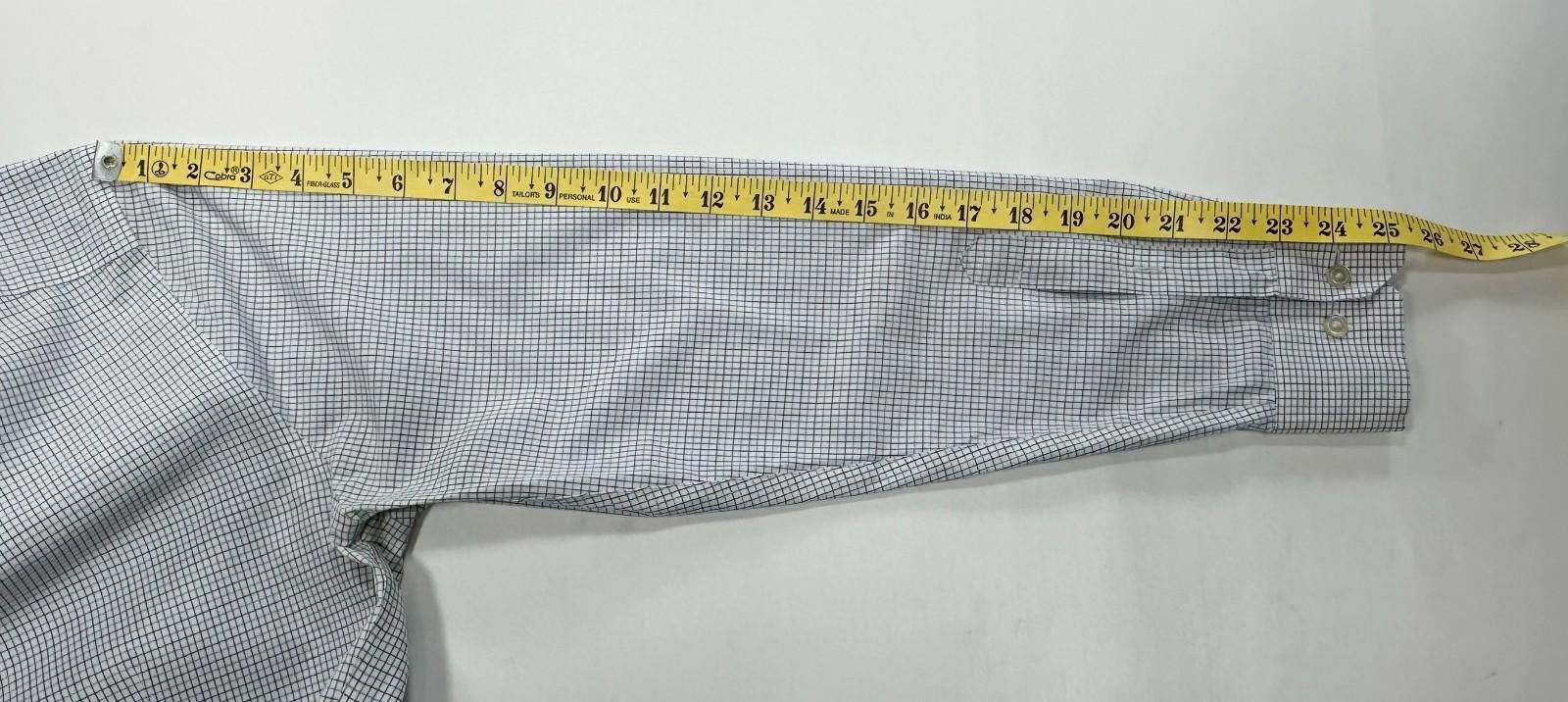 Banana Republic Banana Republic Checked Non-Iron Slim Button Up White Mens L Size US L / EU 52-54 / 3 - 5 Thumbnail