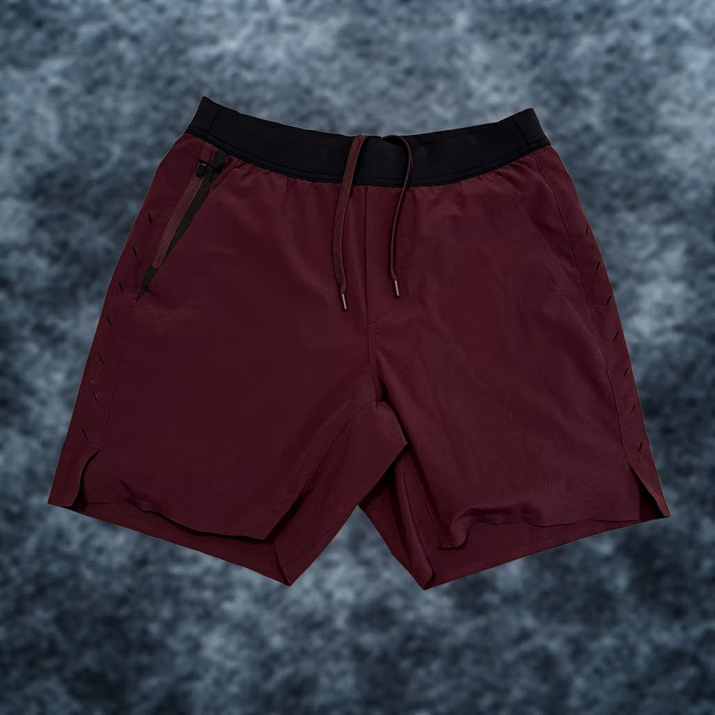 Ten Thousand VINTAGE Ten Thousand 7" Interval Active Running Shorts Mens S Maroon Athletic Outdoor Sports Size US 29 - 1 Thumbnail
