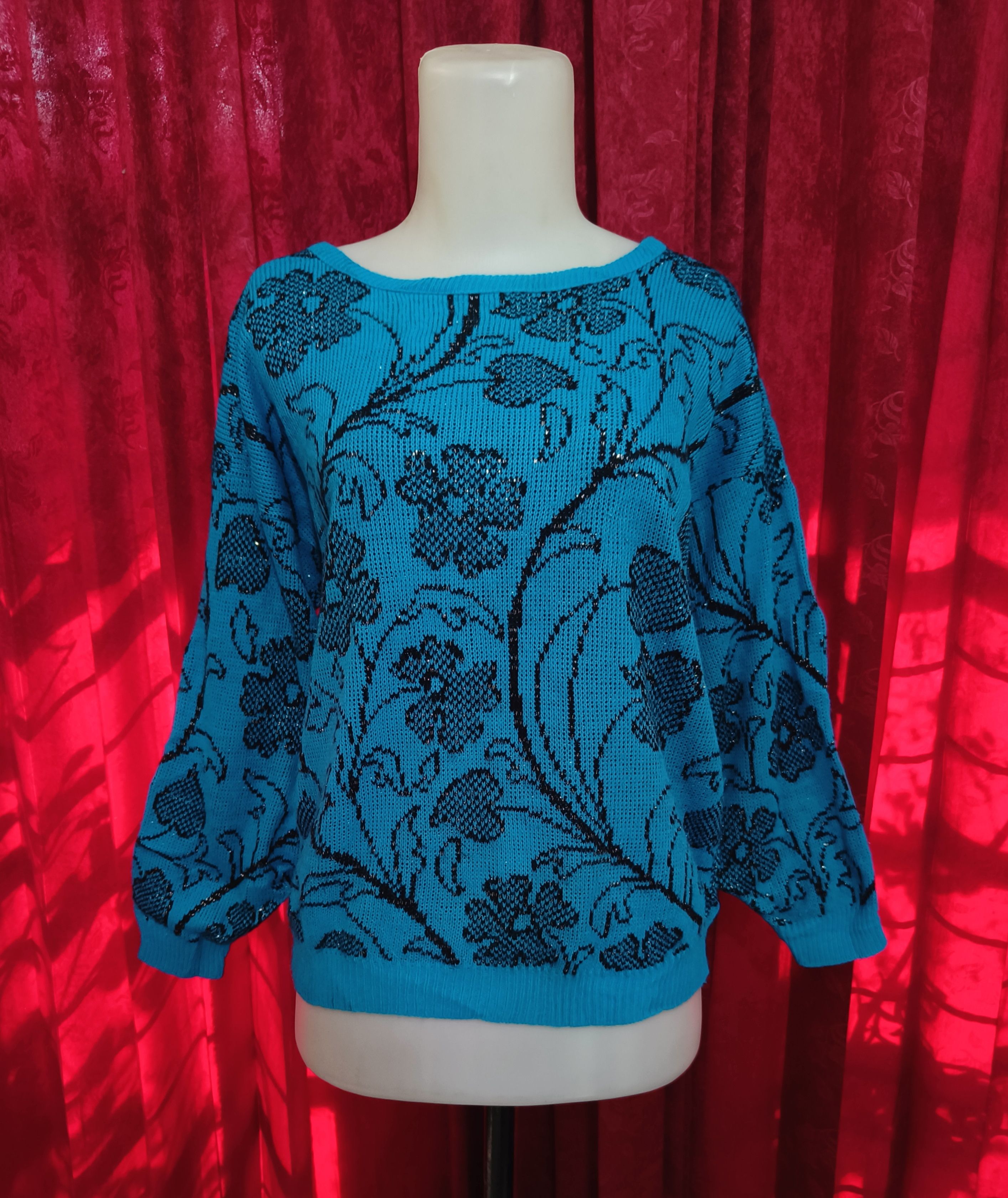 Vintage Vintage 70s ARIELLE Women's Floral Motifs Knit Sweater Size S / US 4 / IT 40 - 7 Thumbnail