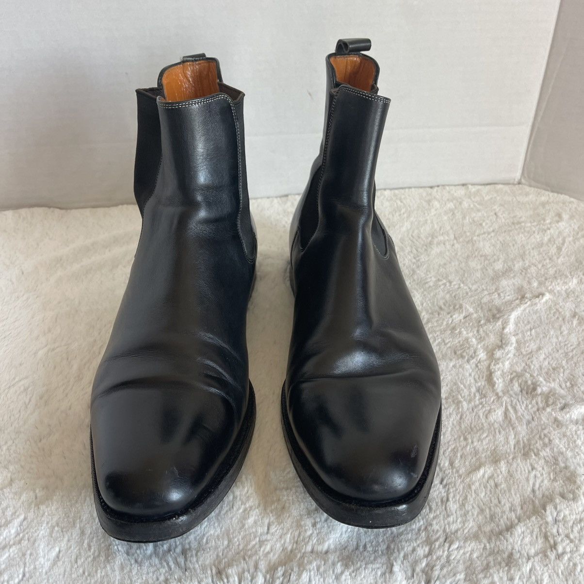 Santoni Santoni Black Leather Men's Detoxify Chelsea Boots size 9.5 Size US 9.5 / EU 42-43 - 2 Thumbnail