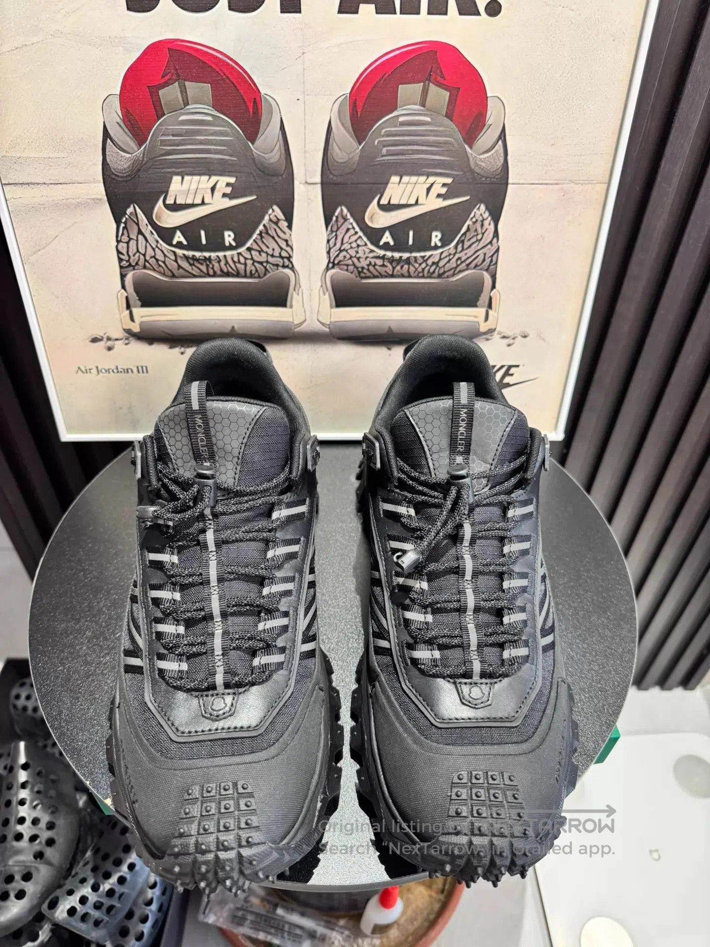 Moncler Black Low-Top Sneakers Size 11. Size US 11 / EU 44 - 2 Thumbnail