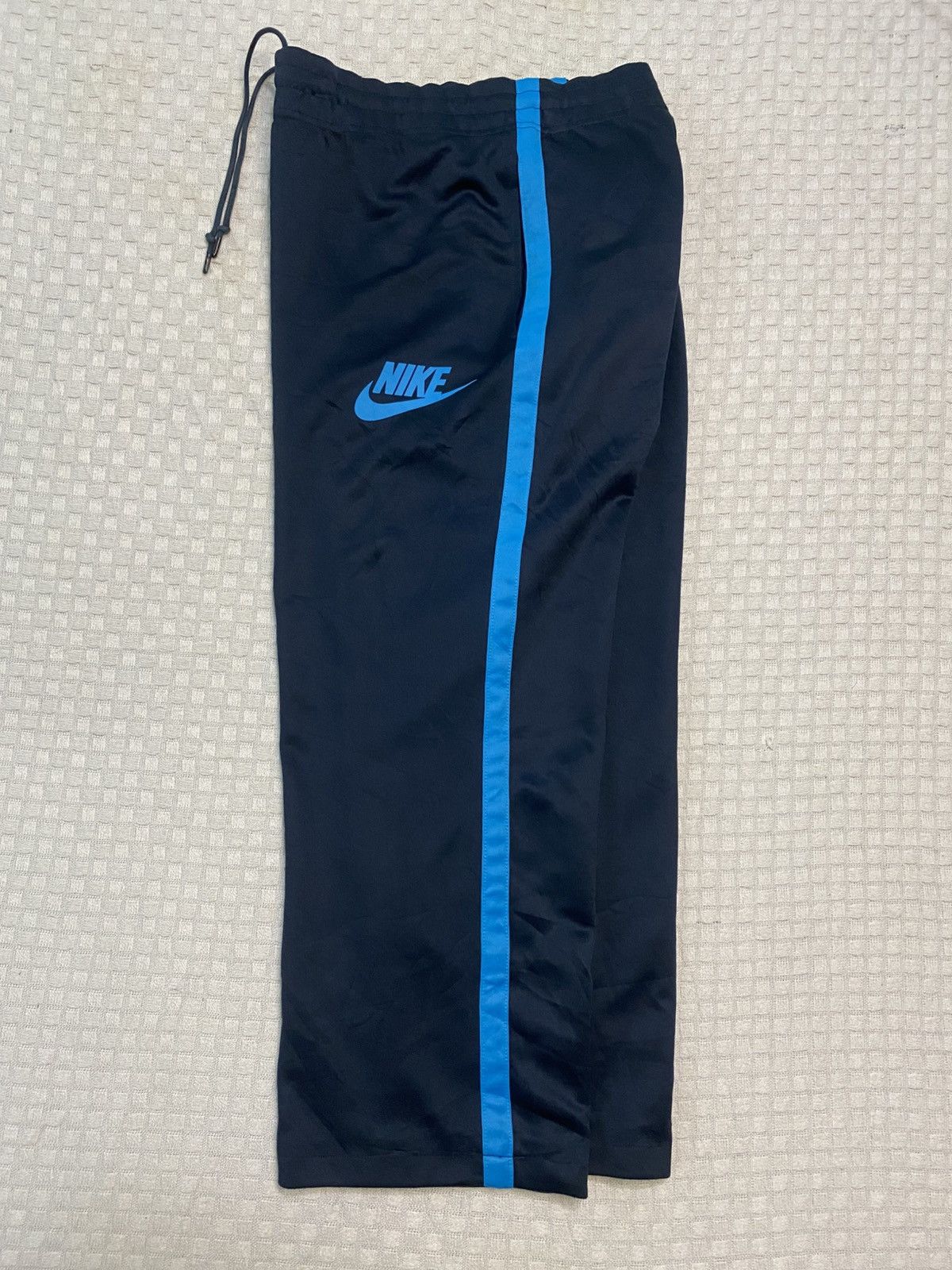 Billie Eilish × Nike 💥 VINTAGE NIKE 90S BAGGY WIDE LEG SWOOSH TRACK PANTS Y2K Size US 28 / EU 44 - 7 Thumbnail