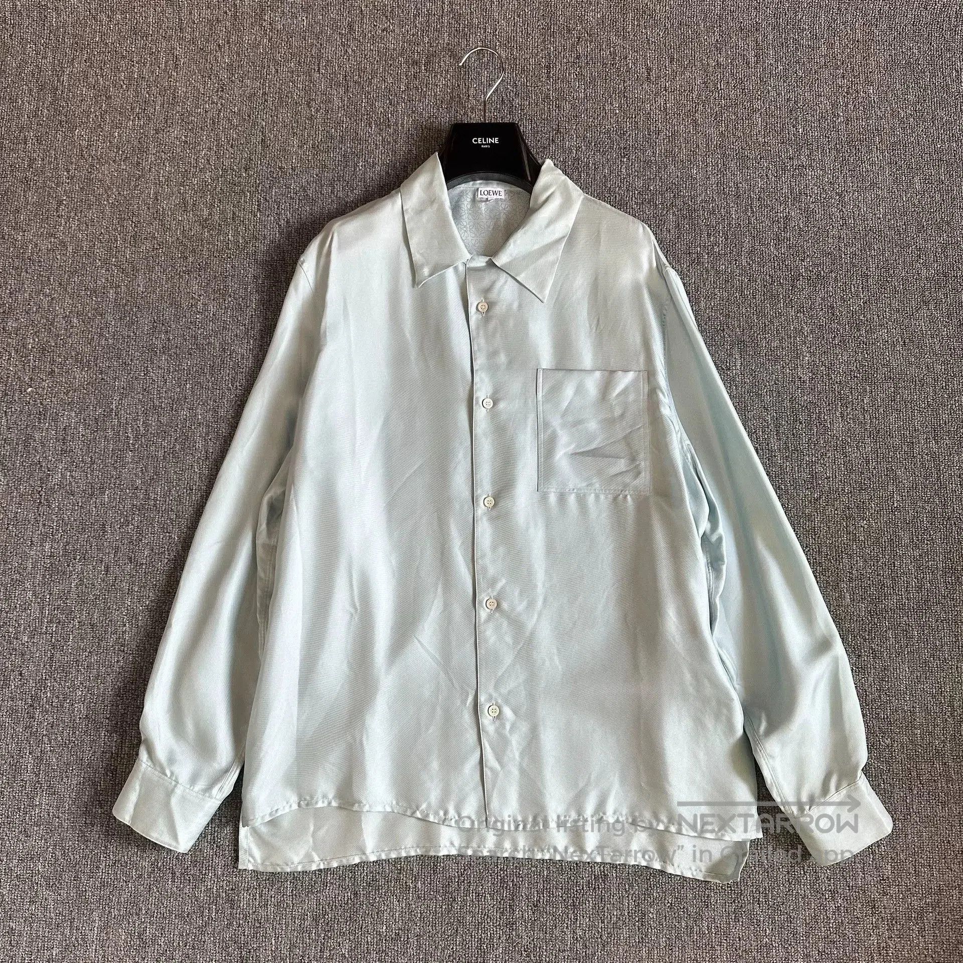 Loewe Loewe 23SS Back Logo Collar Long-Sleeve Shirt. Size S / US 4 / IT 40 - 1 Thumbnail