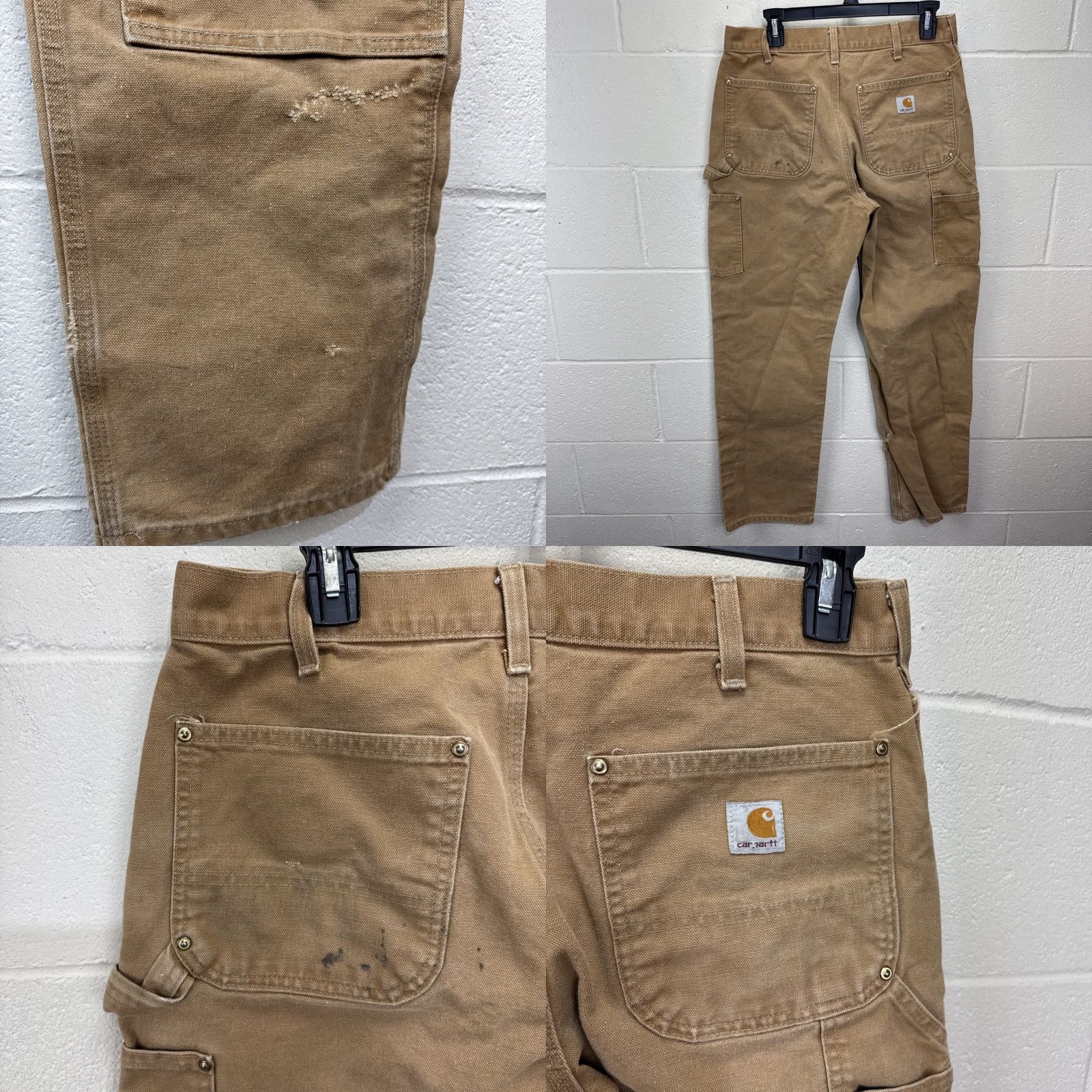 Carhartt Carhartt Men’s Canvas Carpenter Pants 33x32 Brown Workwear Work Pants Straight Fit Durable Size US 33 - 8 Thumbnail