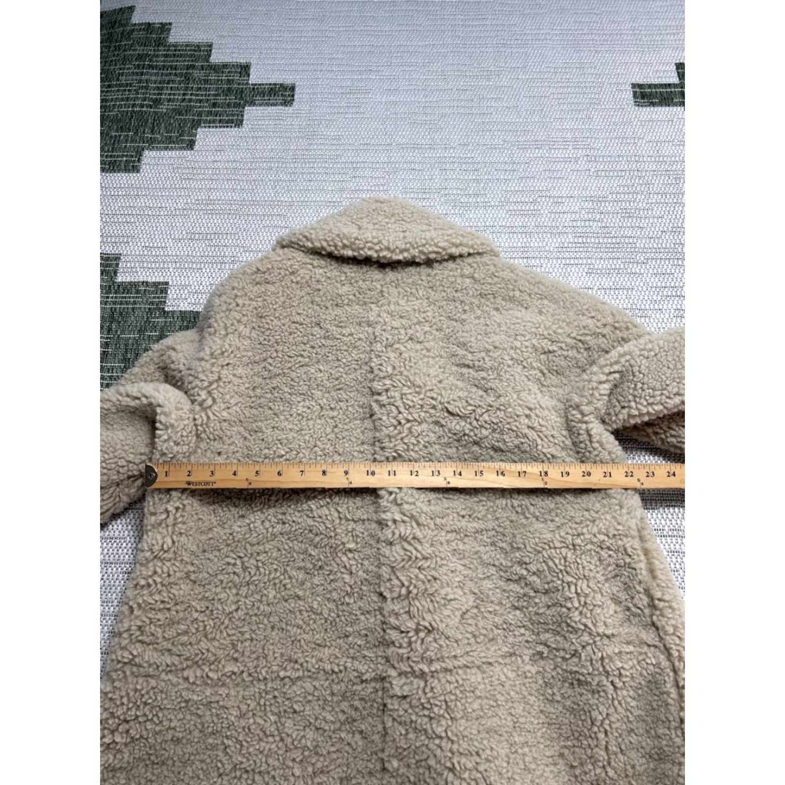 Vintage kate spade new york Faux Shearling Coat Womens Large Beige Oversized Fit Single Breasted Jacket/Coat Size L / US 10 / IT 46 - 6 Thumbnail