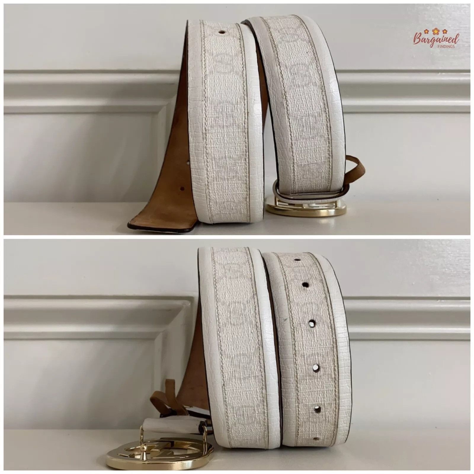 Gucci GUCCI GG Plus Coated Canvas Leather Interlocking G Belt Size 28 - 7 Thumbnail