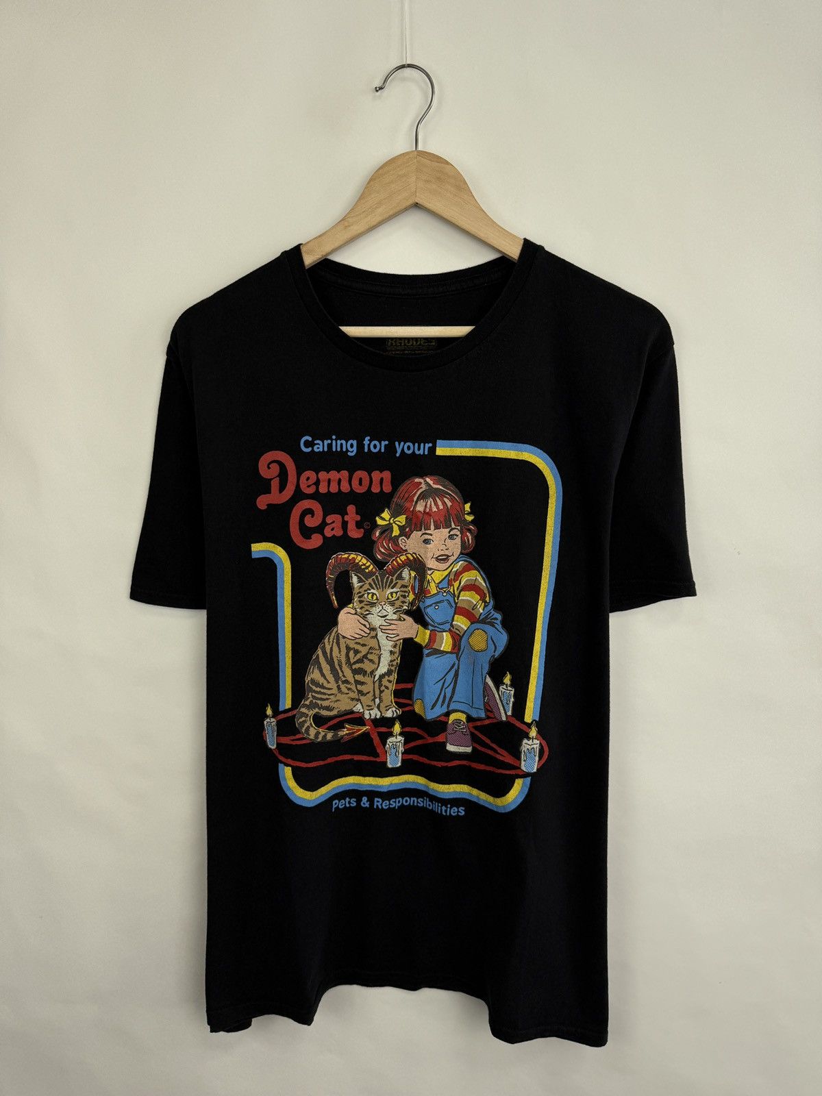 Band Tees × Expert Horror 🇺🇸Vintage Y2K Anarchy Steven Rhodes Demon Cat Archive T-Shirt Size US L / EU 52-54 / 3 - 3 Thumbnail