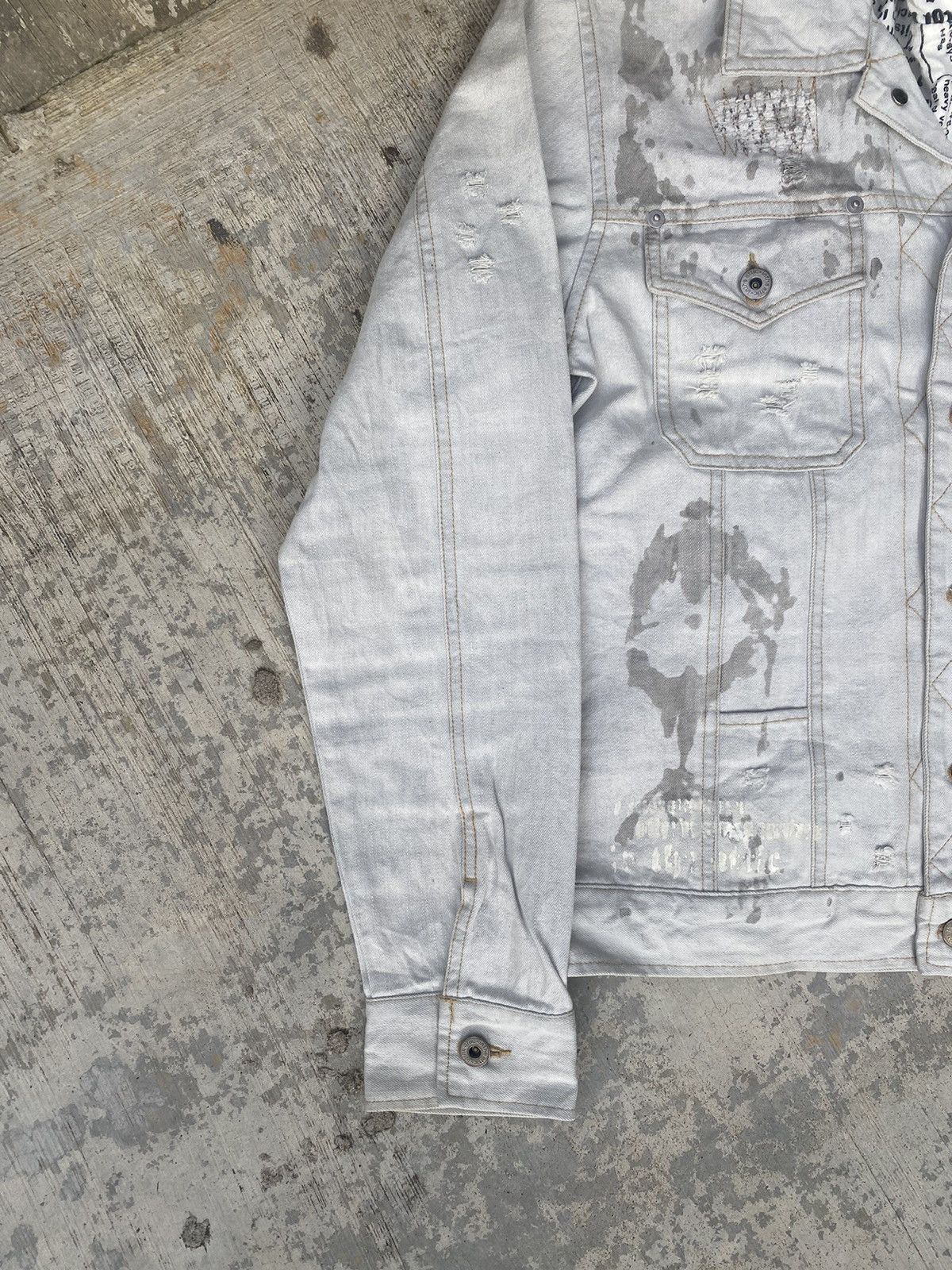 In The Attic Distressed In the Attic Homme Denim Jacket Size M / US 6-8 / IT 42-44 - 6 Thumbnail