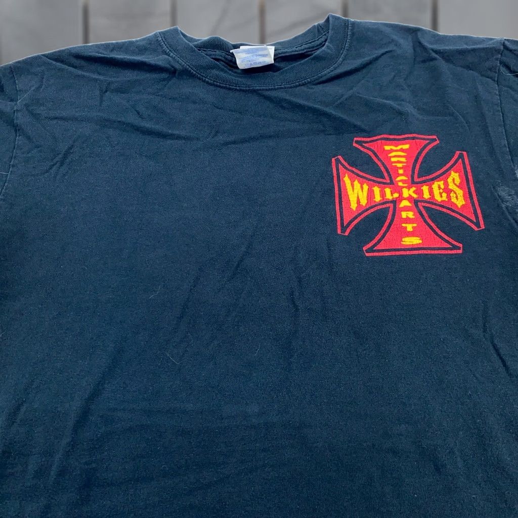Vintage VINTAGE MARTIAL ARTS WILKIES WARRIORS LONG SLEEVE T-Shirt M black Men Crew Neck 80s 90s MMA Style Shirt Size US M / EU 48-50 / 2 - 1 Thumbnail
