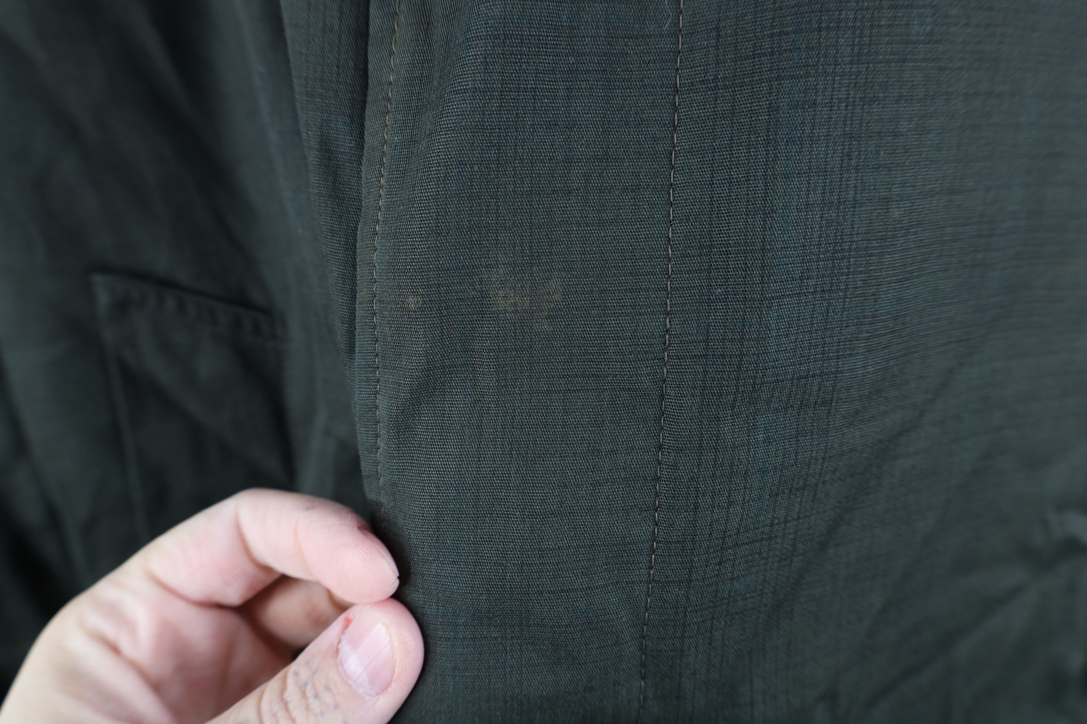 Vintage Vintage 50s Streetwear Gabardine Mohair Lined Trench Coat Size US XL / EU 56 / 4 - 4 Thumbnail