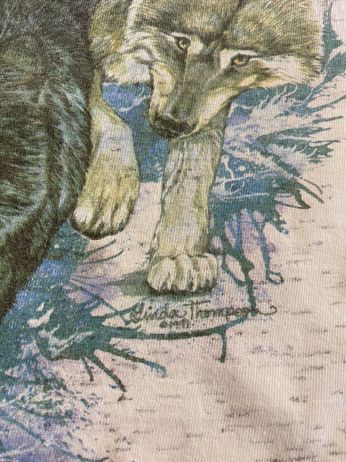 Vintage Vintage Wolf Single Stich Tee Size US XL / EU 56 / 4 - 4 Thumbnail