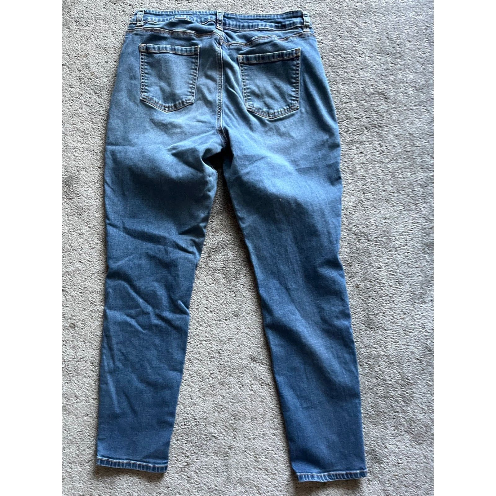 Buffalo David Bitton BUFFALO David Bitton DAILY Stretch Skinny Ankle Grazer Pants Women 10 Blue Solid 30in Inseam 30 Modern Classic 2010s Mens Womens? Size ONE SIZE - 3 Thumbnail