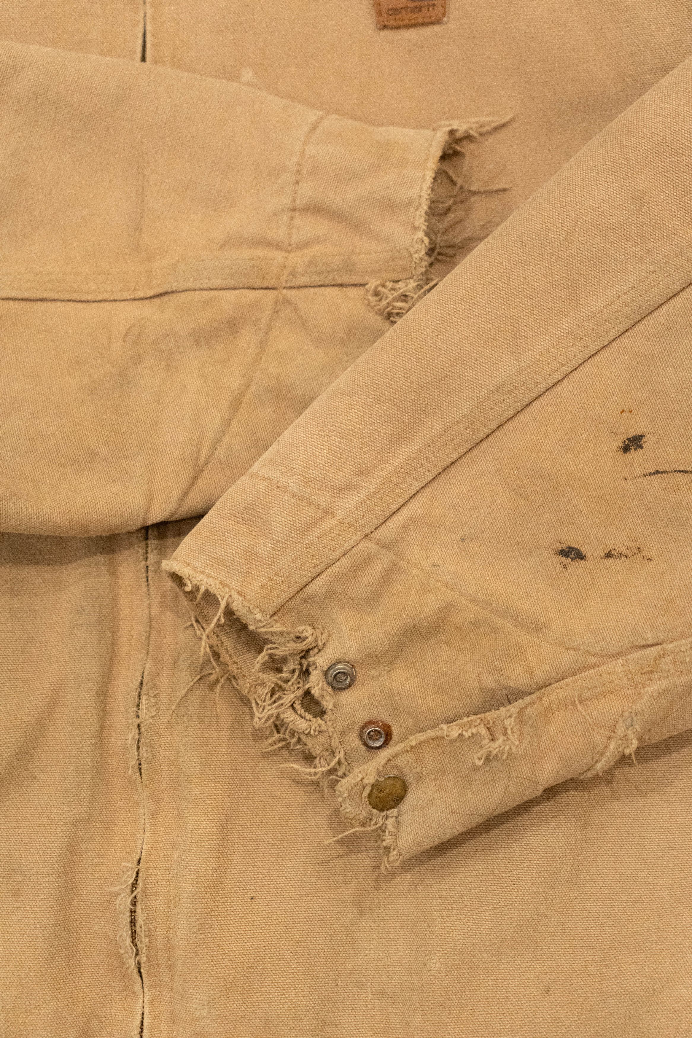 Carhartt × Vintage Carhartt Detroit Jacket Distressed Thrashed Sand Size US XXL / EU 58 / 5 - 5 Thumbnail