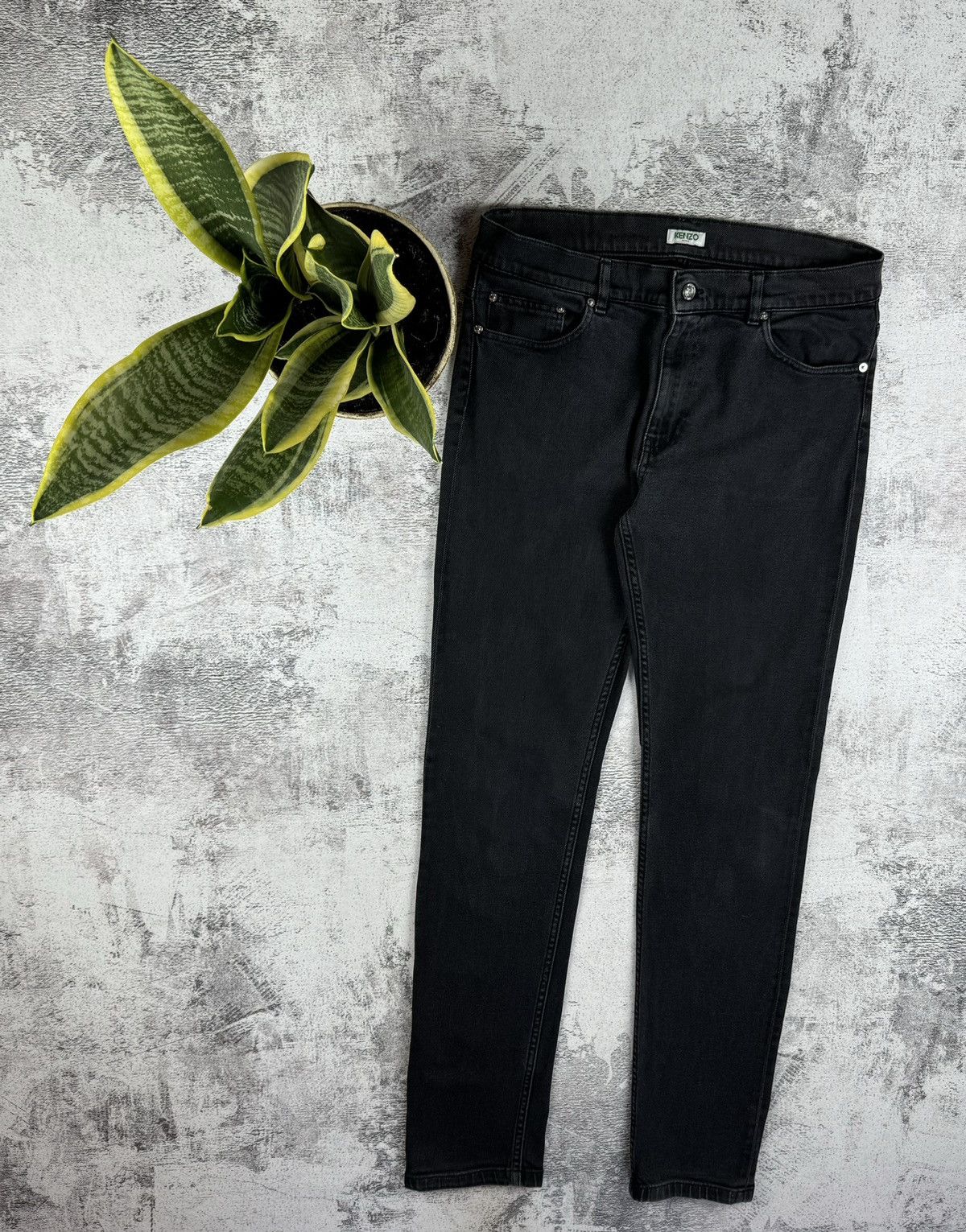 Kenzo Kenzo Paris Jungle Signature Logo Luxury Rap Jeans Bottoms Size US 32 / EU 48 - 2 Thumbnail