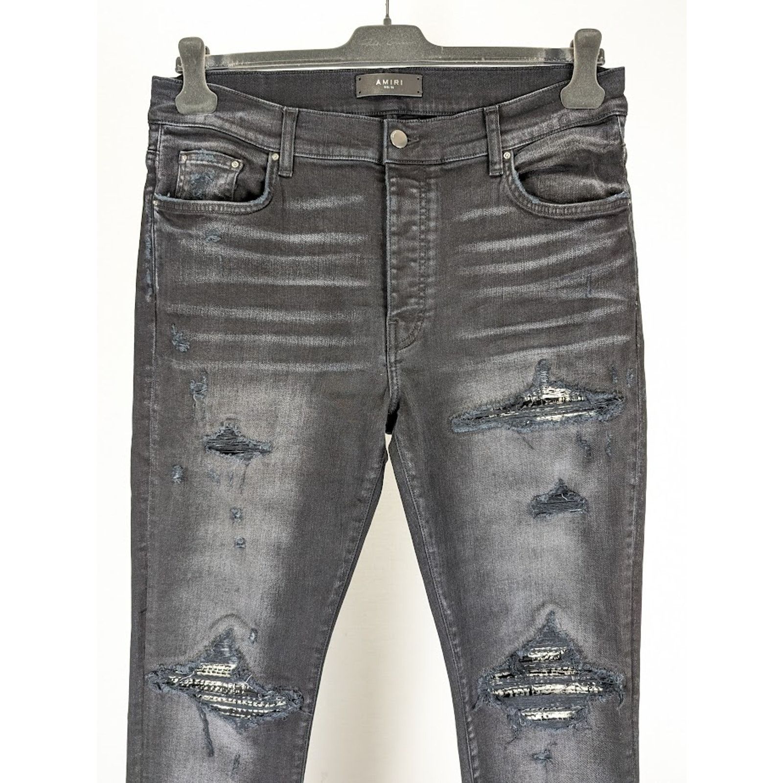 Amiri o1rshd1 Q:2 / Boucle MX1 Jeans in Aged Black Size US 34 / EU 50 - 3 Thumbnail