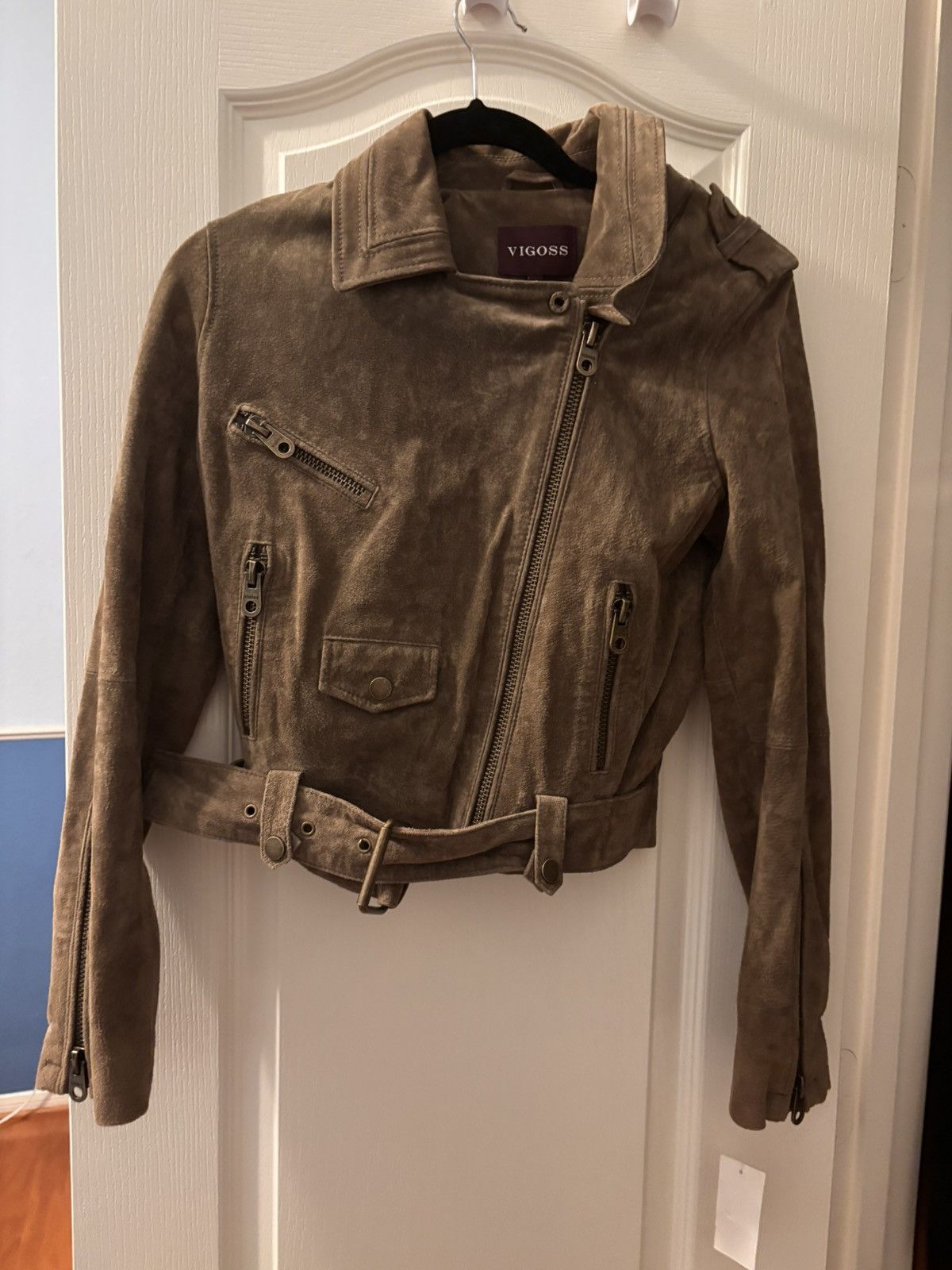 Saks Fifth Avenue vigoss 100% leather jacket Size S / US 4 / IT 40 - 1 Thumbnail