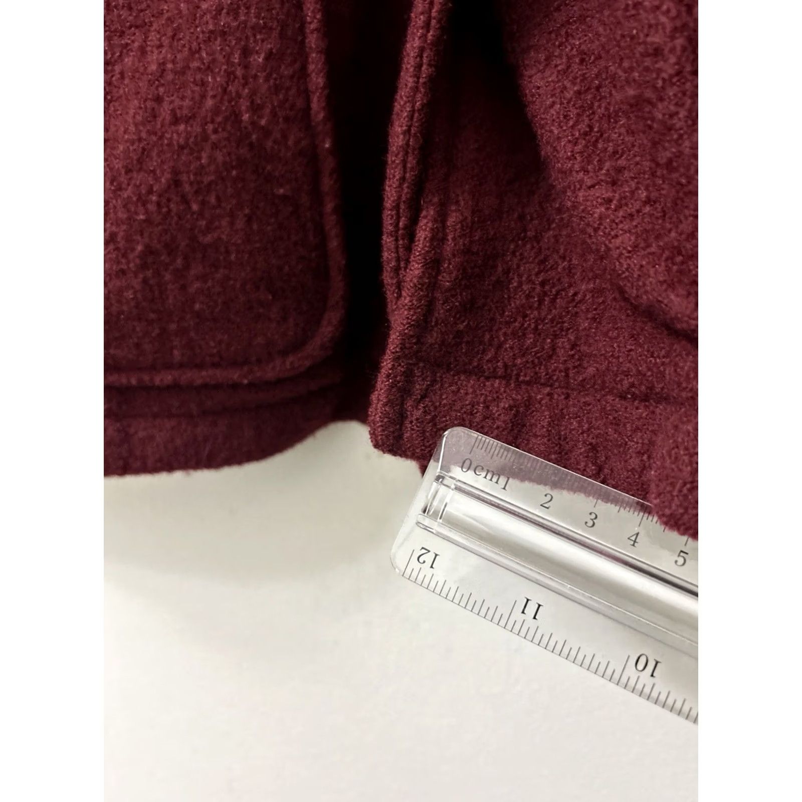 Vintage LL Bean Bellandi Italian Wool Coat Womens XL Burgundy Button Front Jacket 271132 Size XL / US 12-14 / IT 48-50 - 5 Thumbnail