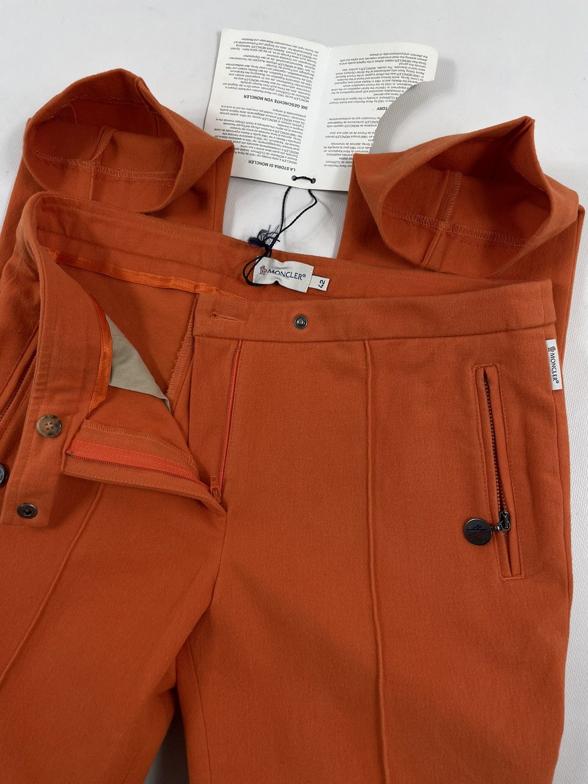 Moncler × Moncler Gamme Bleu × Moncler Grenoble BNWT Logo Tab Designer Fleece Zip-Pockets Trousers Casual Pants Size 28" / US 6 / IT 42 - 11 Thumbnail