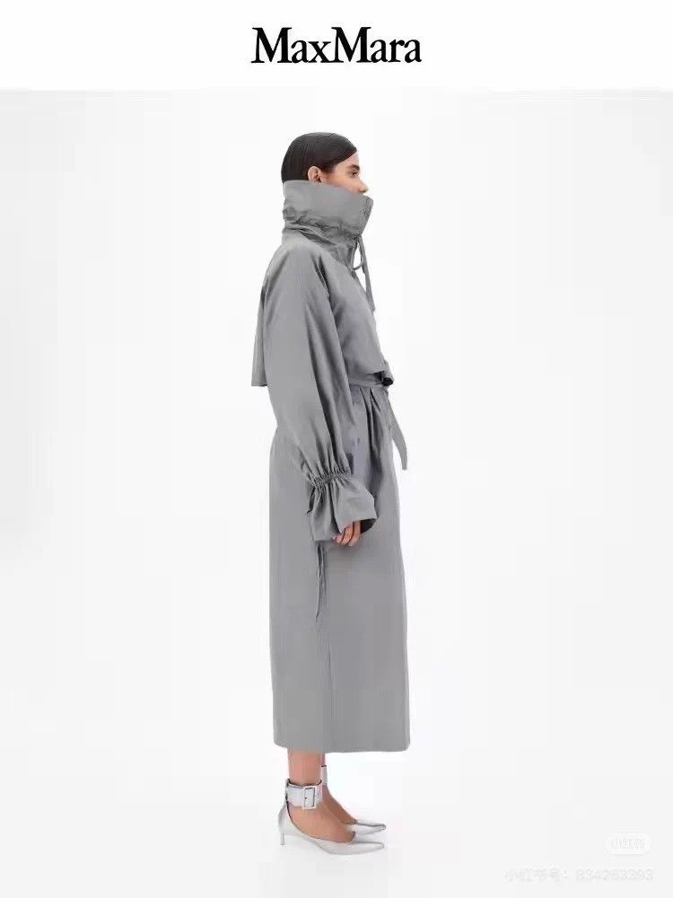 Max Mara Maxmara taffeta long coat FR42 new tags Size L / US 10 / IT 46 - 6 Thumbnail