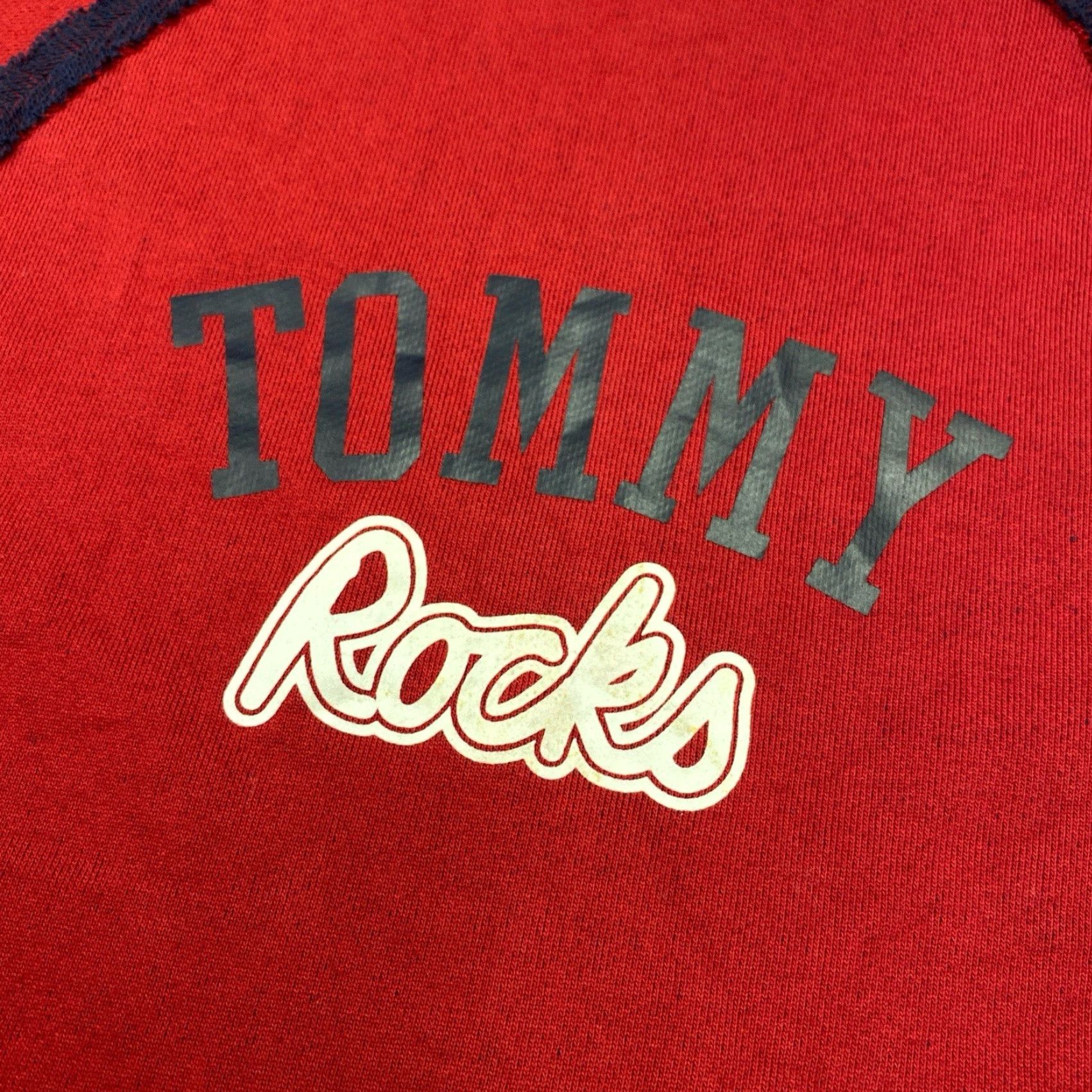 Tommy Hilfiger VINTAGE Tommy Hilfiger Thermal Shirt Womens L Red Crew Neck Grunge 90s Tommy Rocks Size L / US 10 / IT 46 - 4 Thumbnail