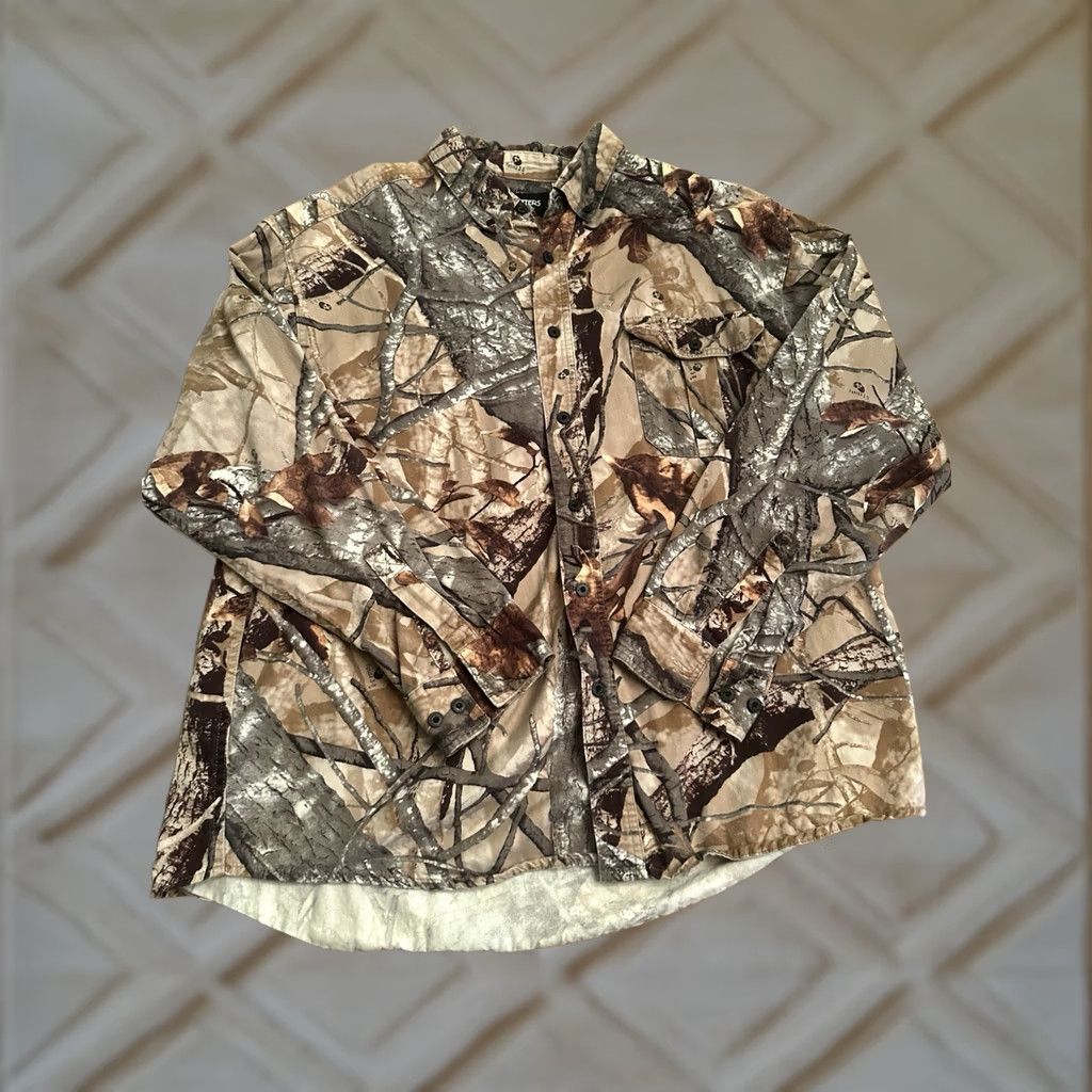 Vintage Outfitters Ridge Camo Shirt Mens XL Long Sleeve Button Hunting Cotton Shirt Size US XL / EU 56 / 4 - 1 Thumbnail