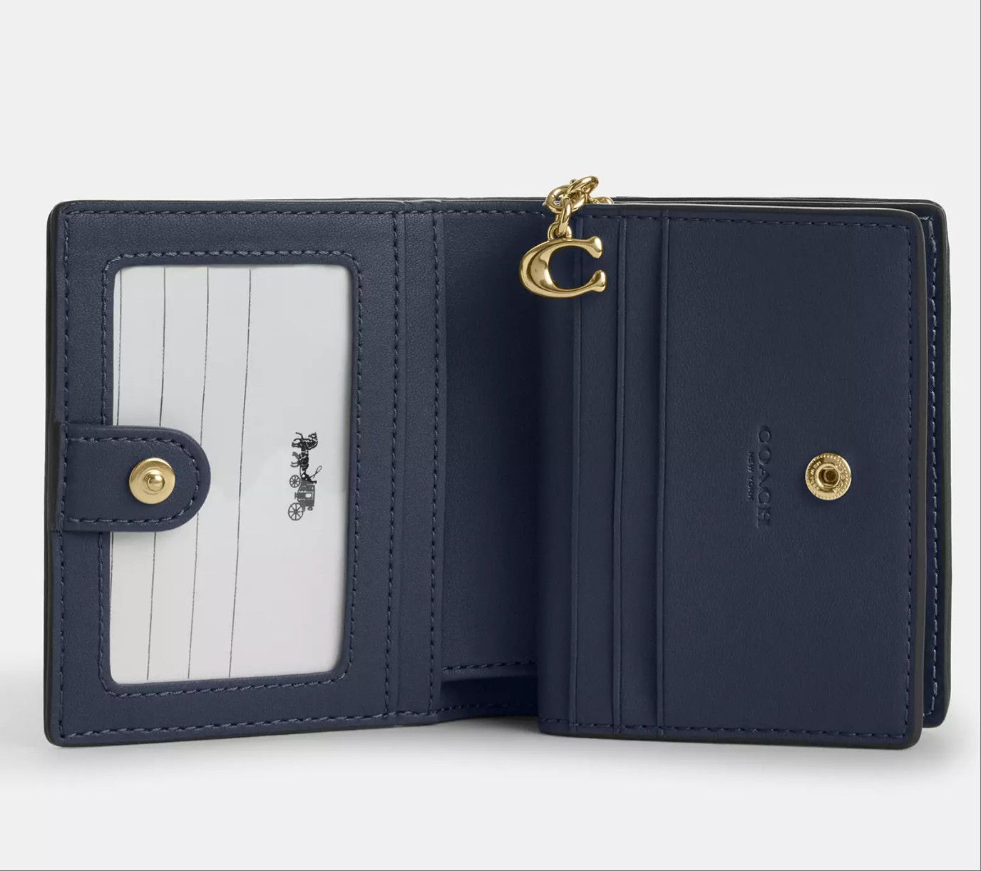 Coach Snap Wallet In Signature Denim CDL51 Size ONE SIZE - 8 Thumbnail