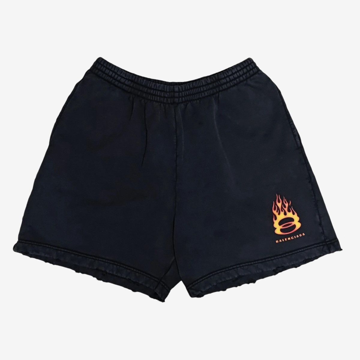 Balenciaga Balenciaga FW24 Flame Oakley Black Logo Jersey Shorts Size US 34 / EU 50 - 3 Thumbnail